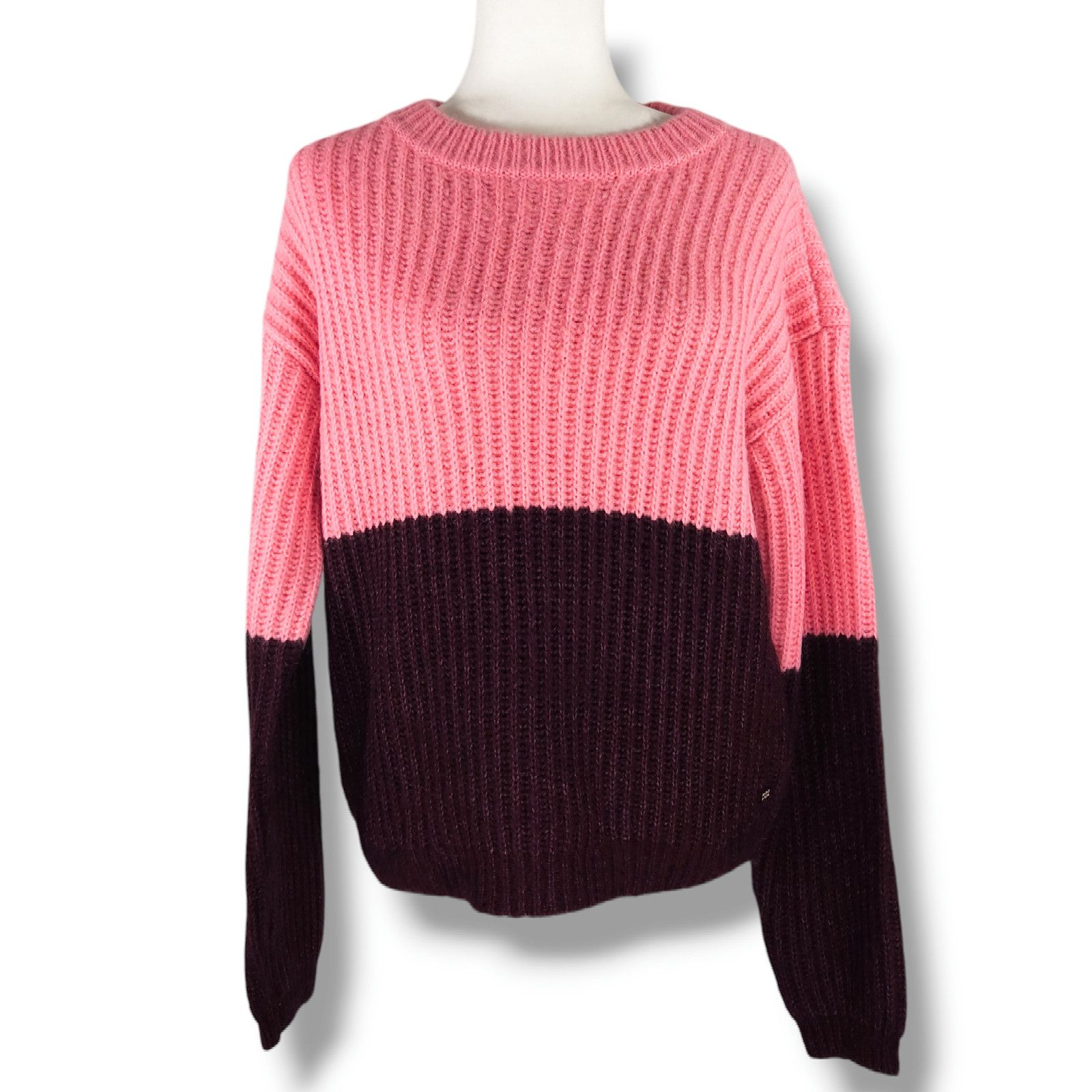 Scotch & Soda NWT Scotch & Soda Color Block Sweater Sz. L Pink Burgundy Size L / US 10 / IT 46 - 2 Thumbnail