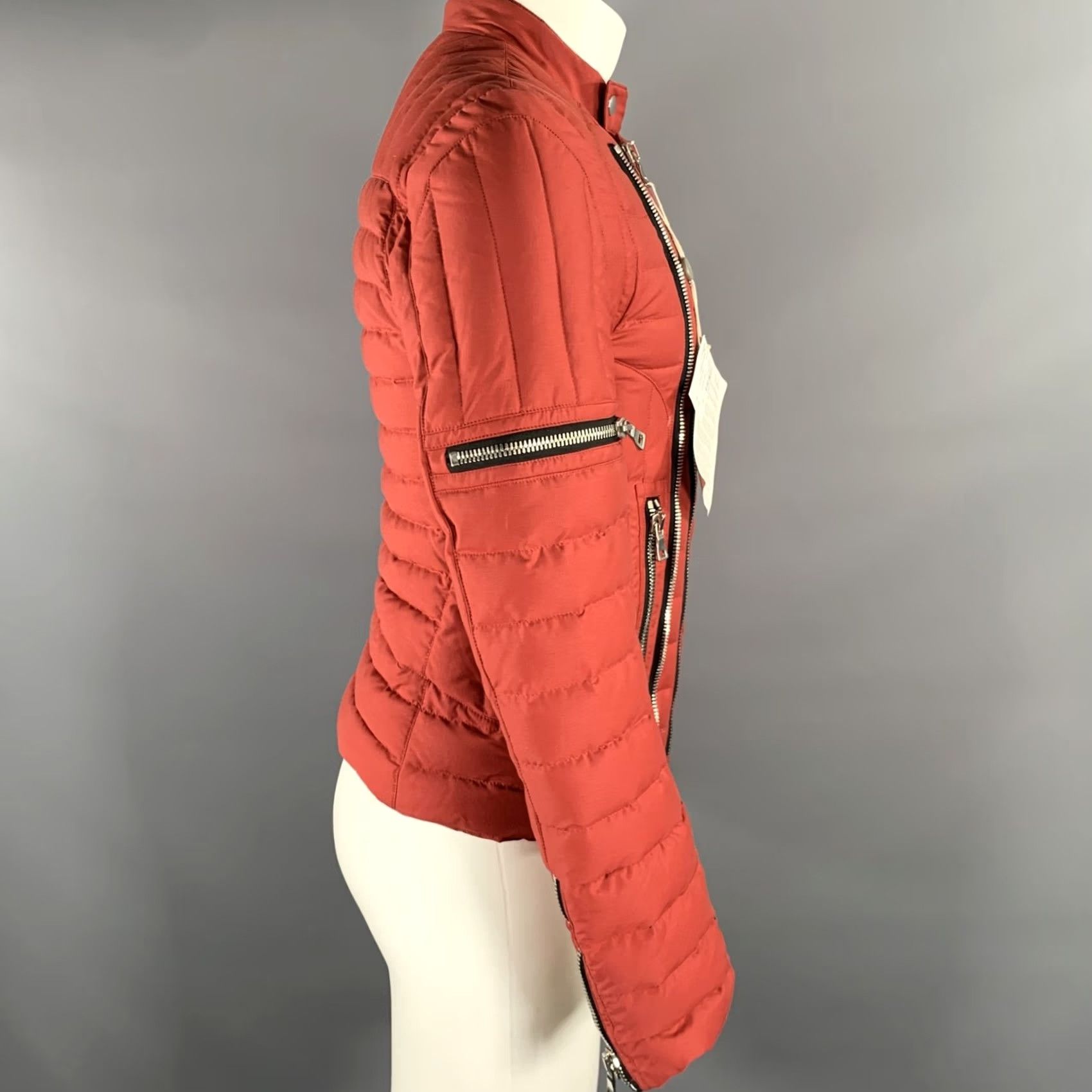 Balmain BALMAIN Size S Red Brick Cotton Polyamide Quilted Jacket Mens Jacket Size US S / EU 44-46 / 1 - 3 Thumbnail
