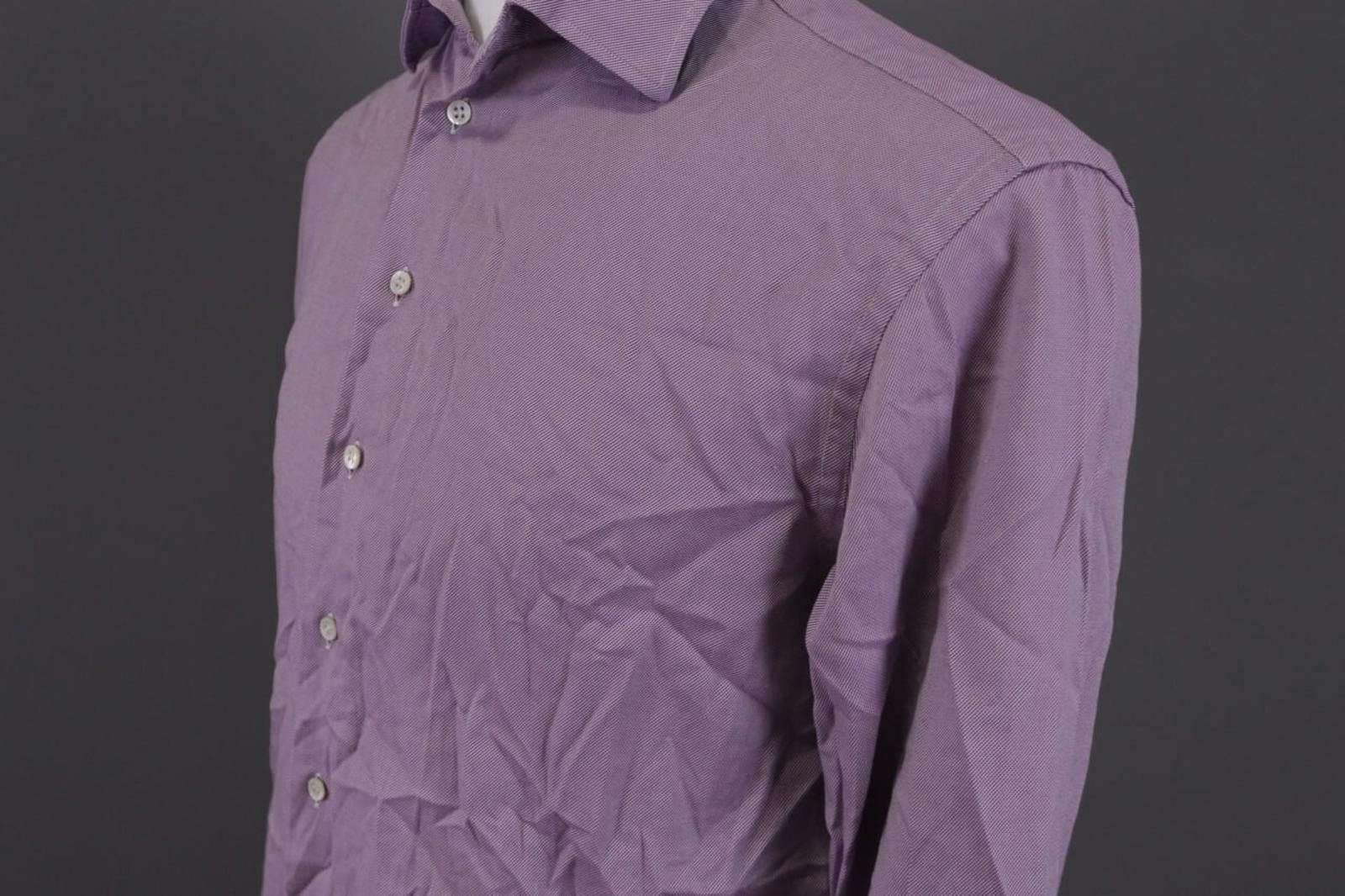 Giorgio Armani Giorgio Armani Purple Pinstripe Shirt Size 39 / 15 1/2 Size US M / EU 48-50 / 2 - 9 Thumbnail