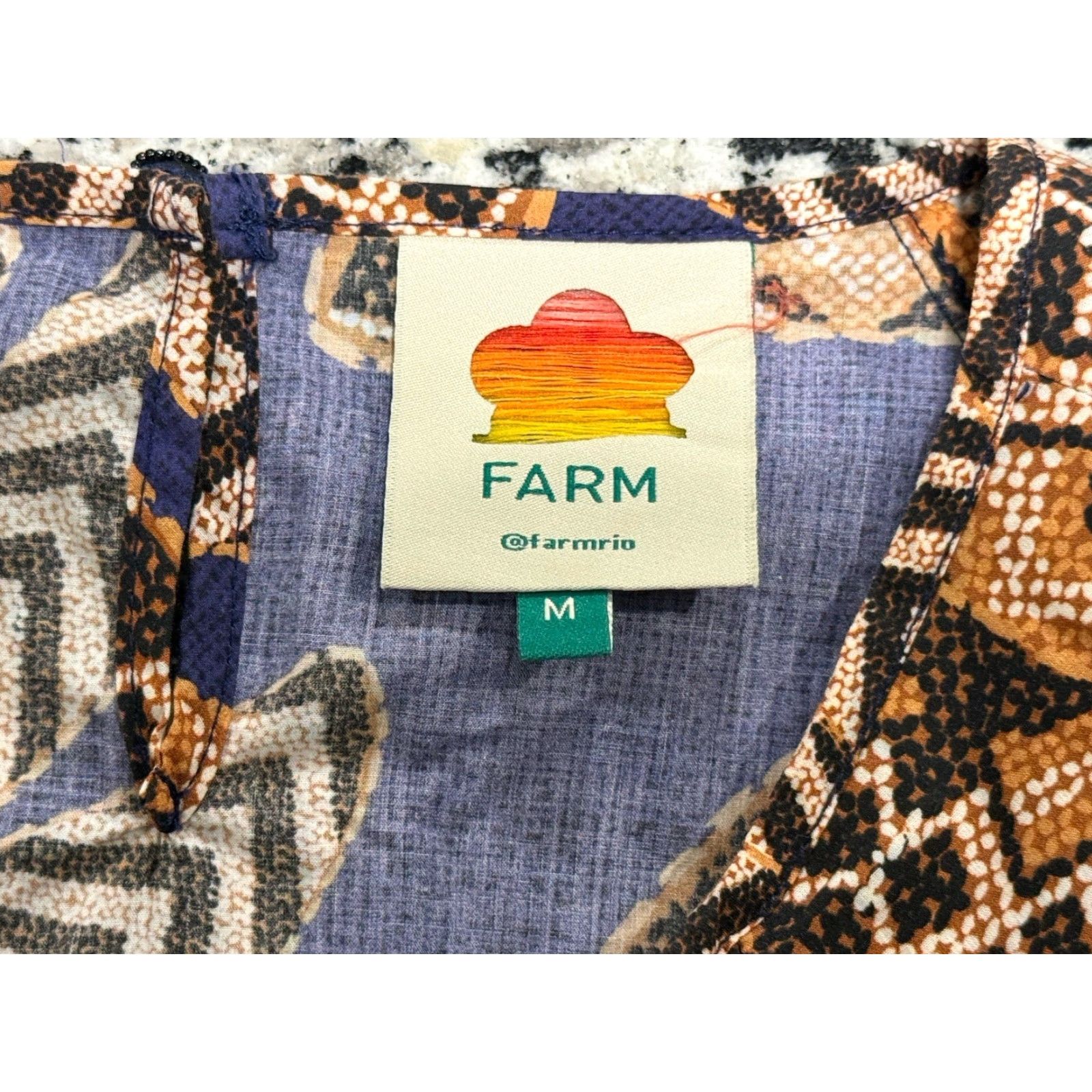 Farm Rio Farm Rio Shirtdress Womens Mini Dress Boho Geometric Multicolor Short Sleeves Lined Cotton Casual Party/Cocktail Wedding Size M Size M / US 6-8 / IT 42-44 - 2 Thumbnail