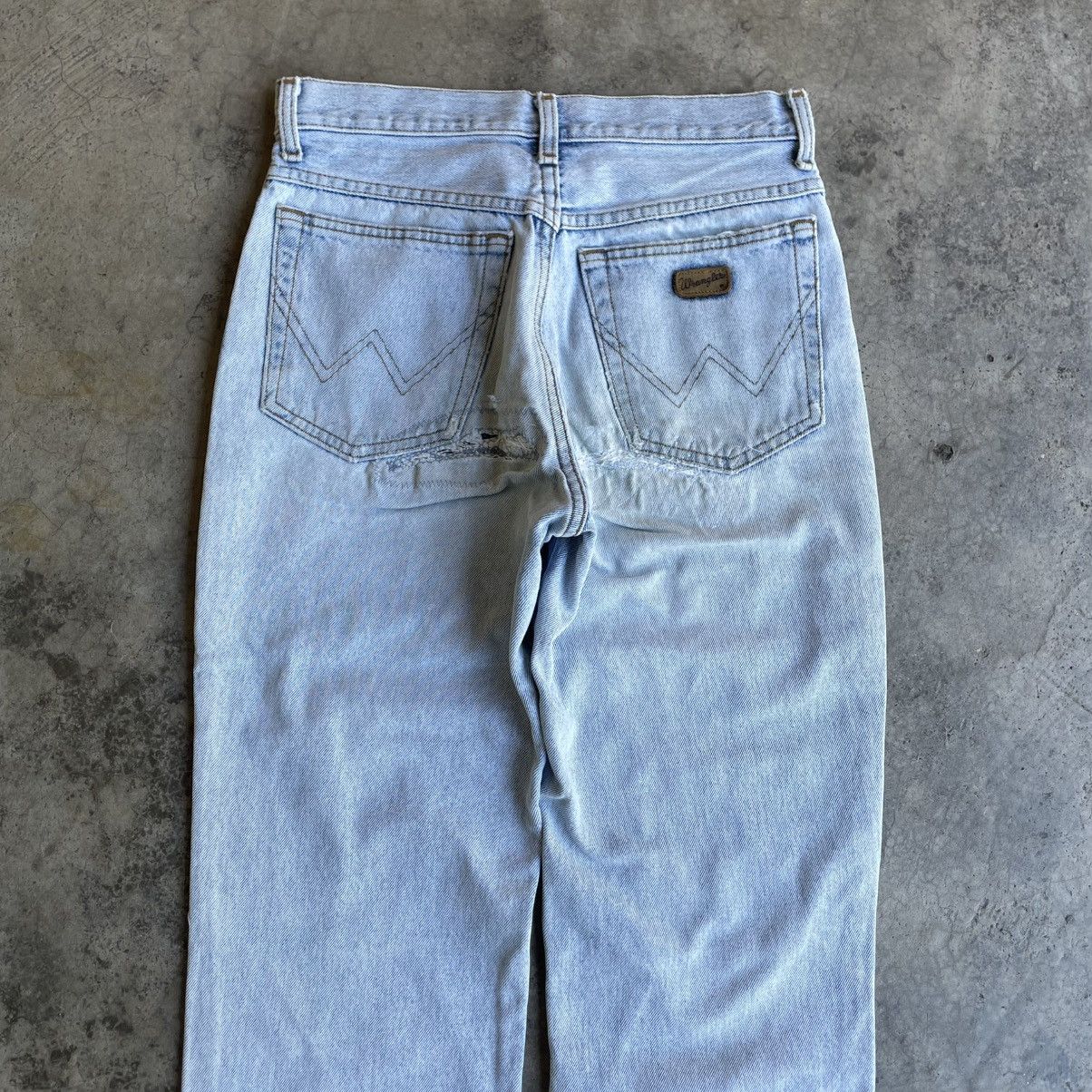 Wrangler 🔥Vintage Wrangler Stoned Washed Ripped Distress Denim Jeans Size US 29 - 5 Thumbnail
