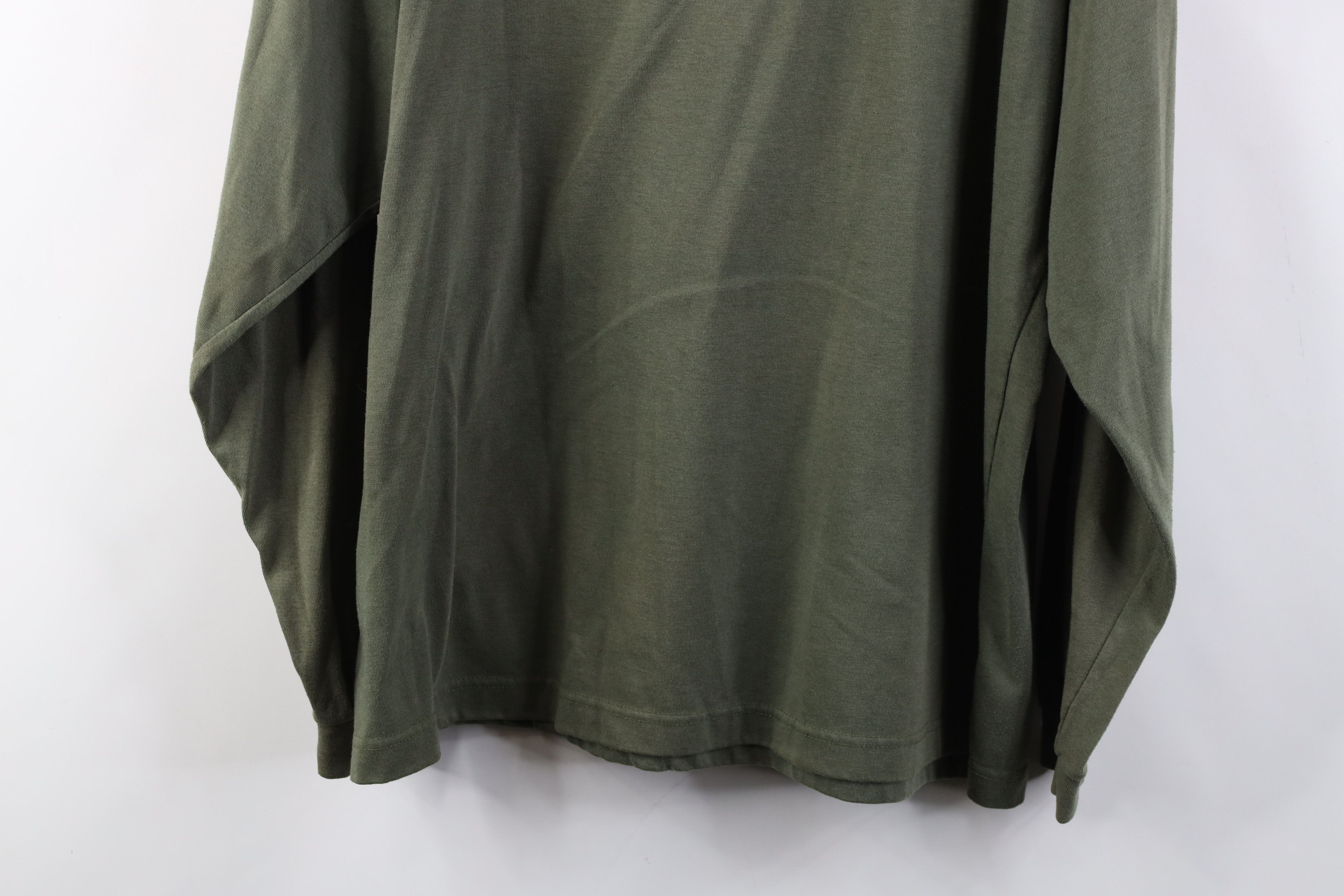 Vintage Vintage 90s Streetwear Mock Neck Long Sleeve T-Shirt Green Size US L / EU 52-54 / 3 - 14 Thumbnail