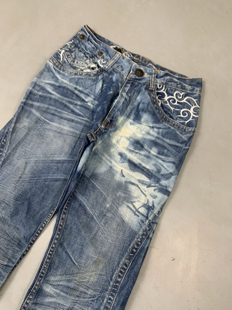 Japanese Brand Vintage big train embroidered denim Size US 30 / EU 46 - 10 Thumbnail
