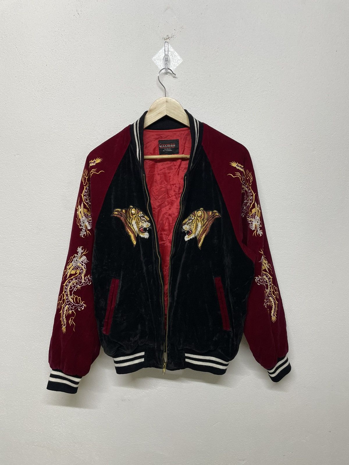 Velvet Vintage Souvenir Japan Yokosuka Embroidered Velvet Jacket Size US L / EU 52-54 / 3 - 7 Thumbnail