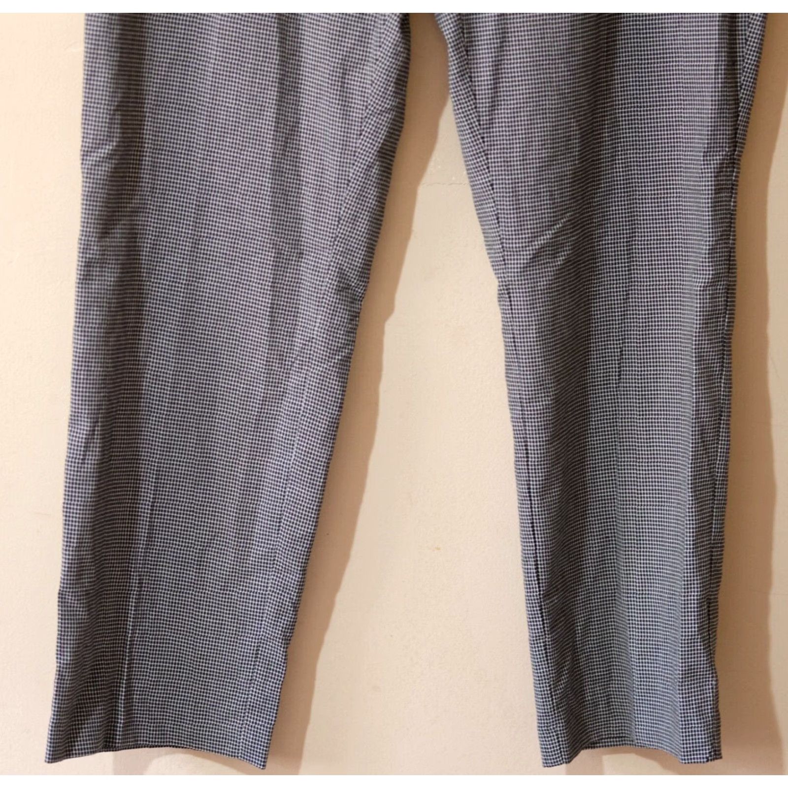 Anne Klein ANNE KLEIN Black White Plaid Dress Pants Straight Leg Size 12 Womens Trousers Pants, 28" Inseam, 35" Waist, High Rise, Flat Front, Gold Zip Pockets Size 34" / US 12 / IT 48 - 3 Thumbnail