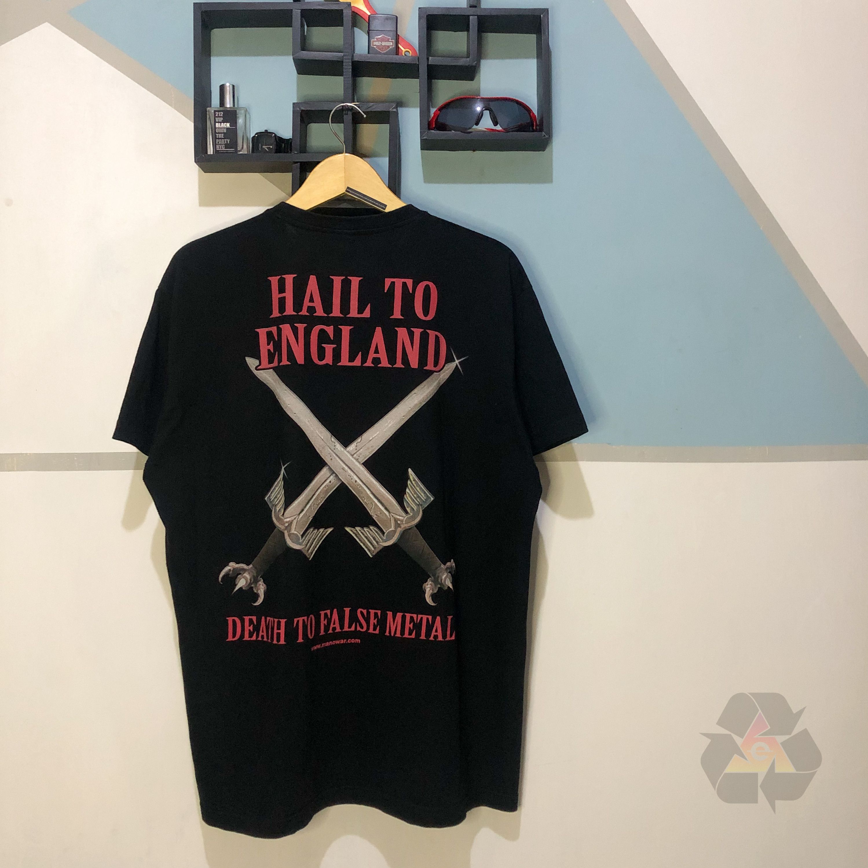 Band Tees Vintage Manowar Hail to England Death to False Heavy Metal Size US XL / EU 56 / 4 - 8 Thumbnail