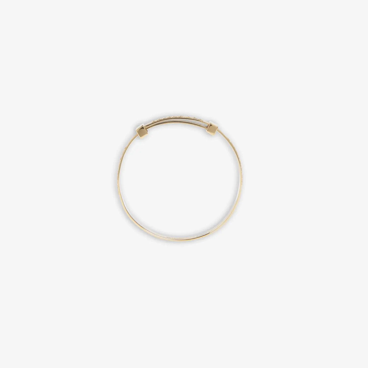 Balenciaga o1s1rm1224 Size: S / Logo Hoop Bracelet in Gold Size ONE SIZE - 2 Thumbnail