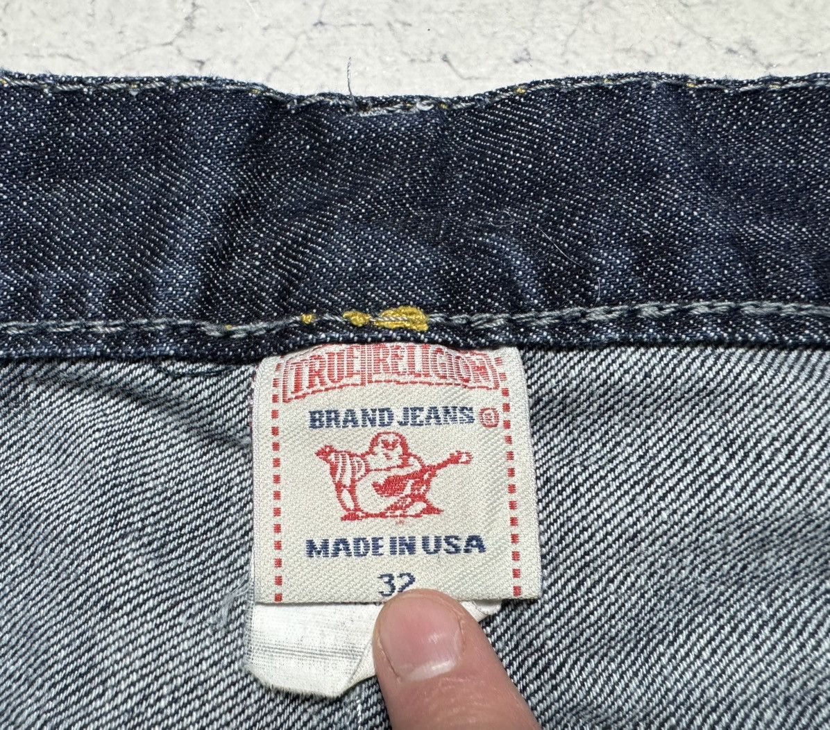 True Religion True Religion Big Logo Baggy Denim Jeans Made In USA Size US 32 / EU 48 - 6 Thumbnail