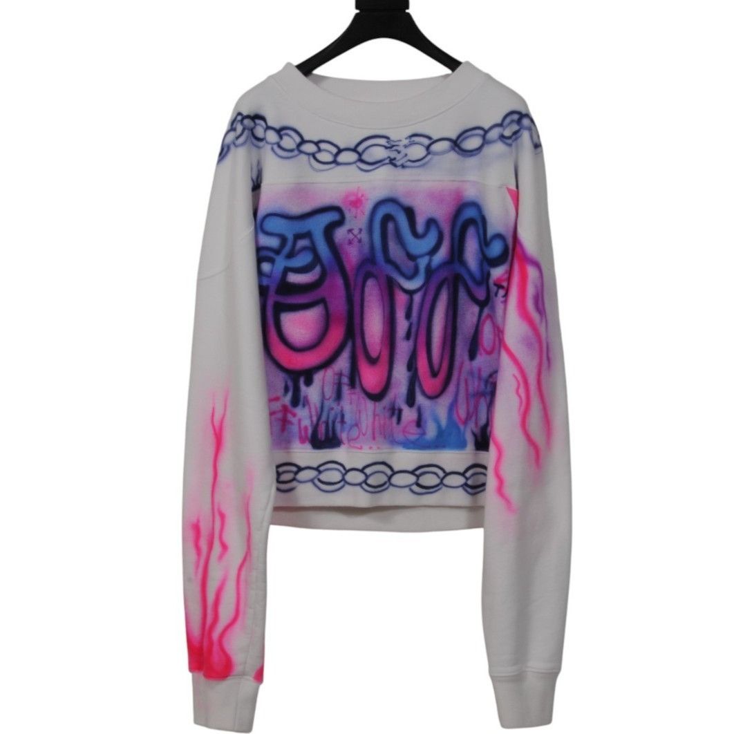 Off-White Off White Babybrush Crewneck Graffiti Contour Sweater Size US XL / EU 56 / 4 - 1 Thumbnail