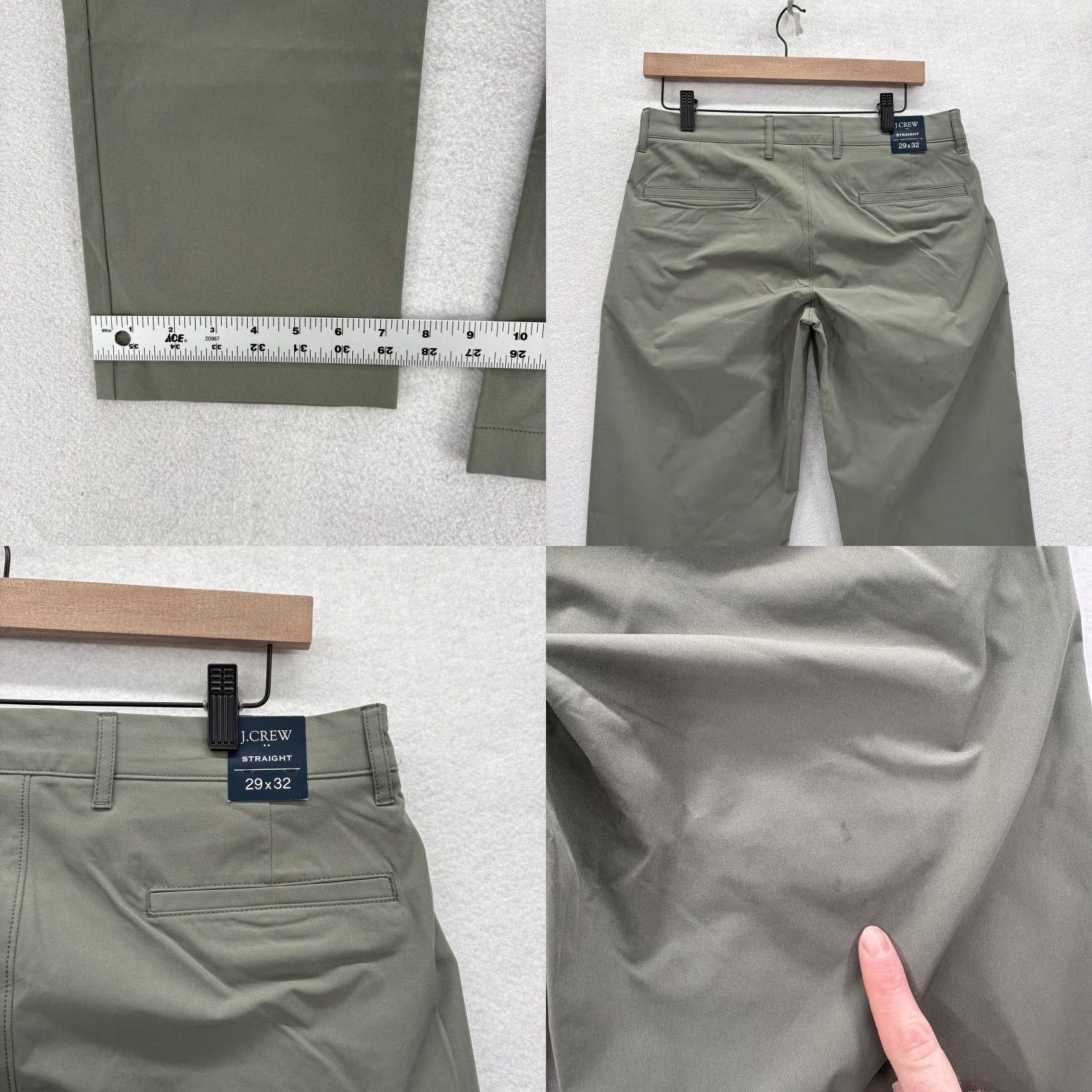 J.Crew J.Crew Flex Tech Pants Mens 29x32 Green Stretch Lightweight Straight Fit Regular Pockets UV Protection Moisture Wicking Breathable Chino Pants Size US 29 - 9 Thumbnail