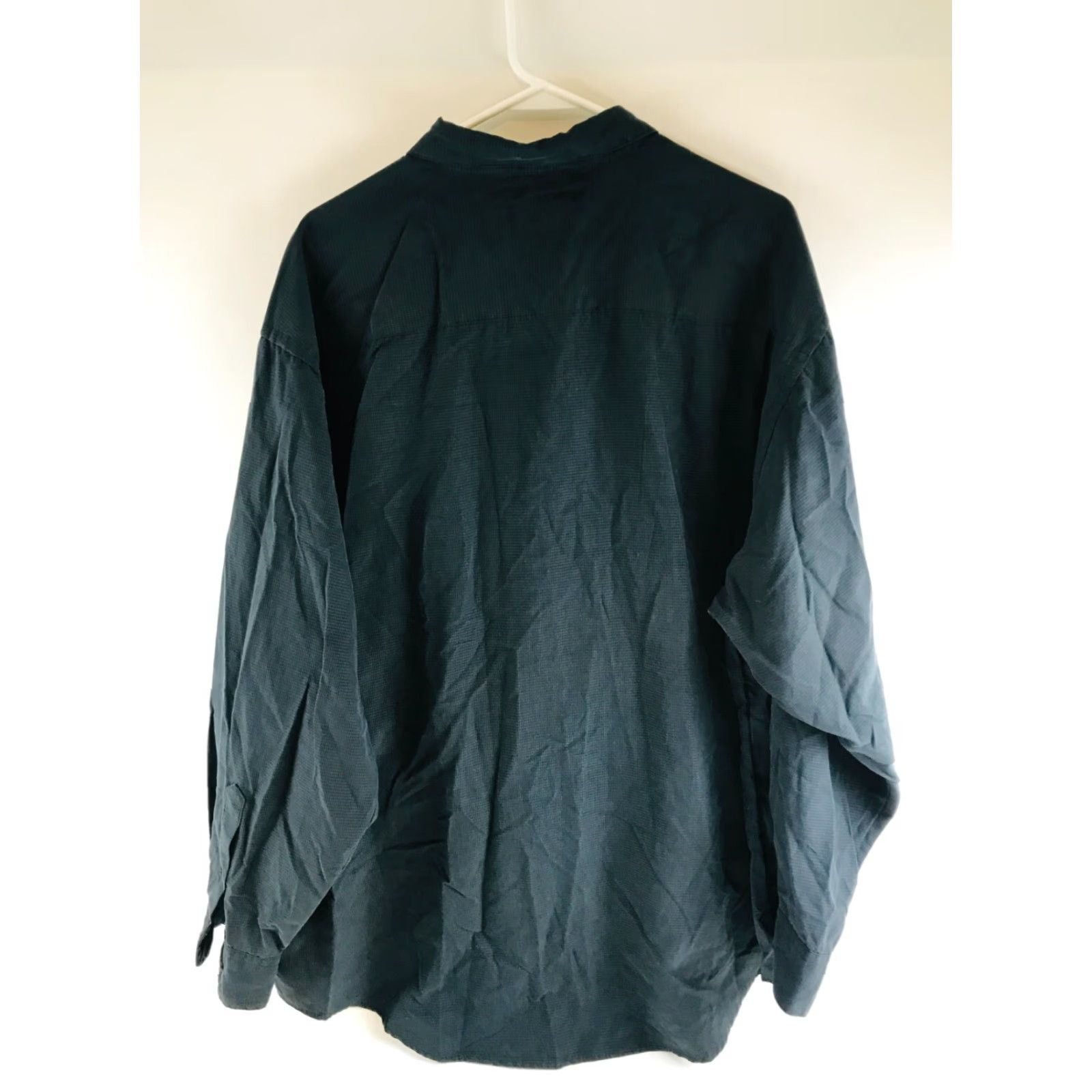 Vintage Knightsbridge Shirt Mens XL Dark Gray Button-Up Long Sleeve Pocket Size US XL / EU 56 / 4 - 2 Thumbnail