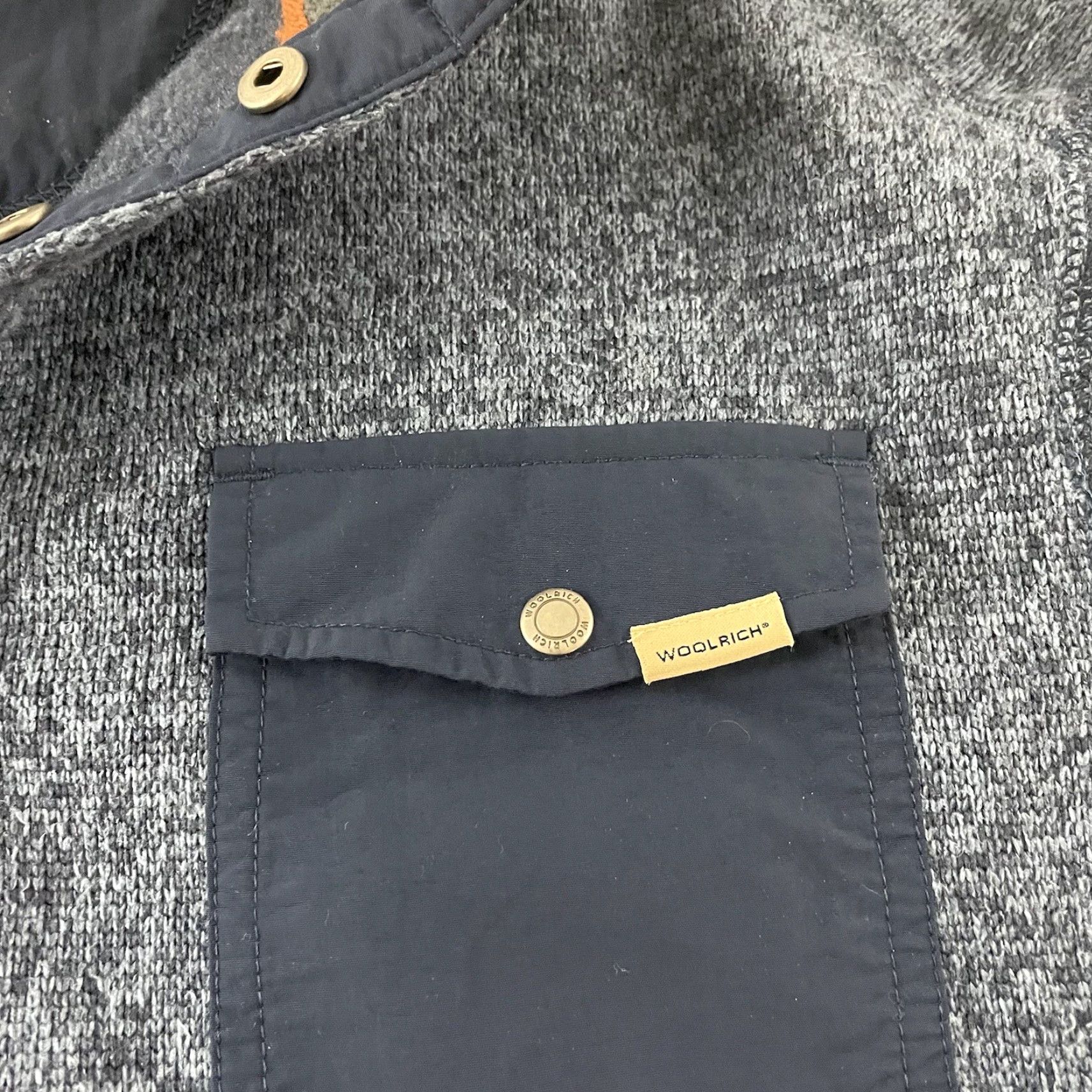 Vintage Woolrich Jacket Fleece Woolrich Pullover Blue Large Men Size US L / EU 52-54 / 3 - 3 Thumbnail