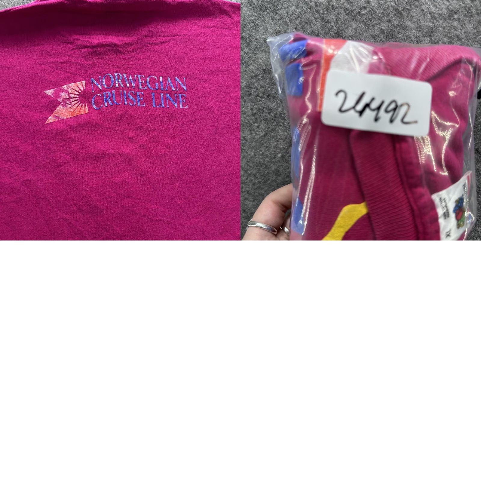 Fruit Of The Loom VINTAGE Norwegian Cruise Line Shirt Mens XL Pink Dive In Scuba Graphic USA 90s Size US XL / EU 56 / 4 - 8 Thumbnail