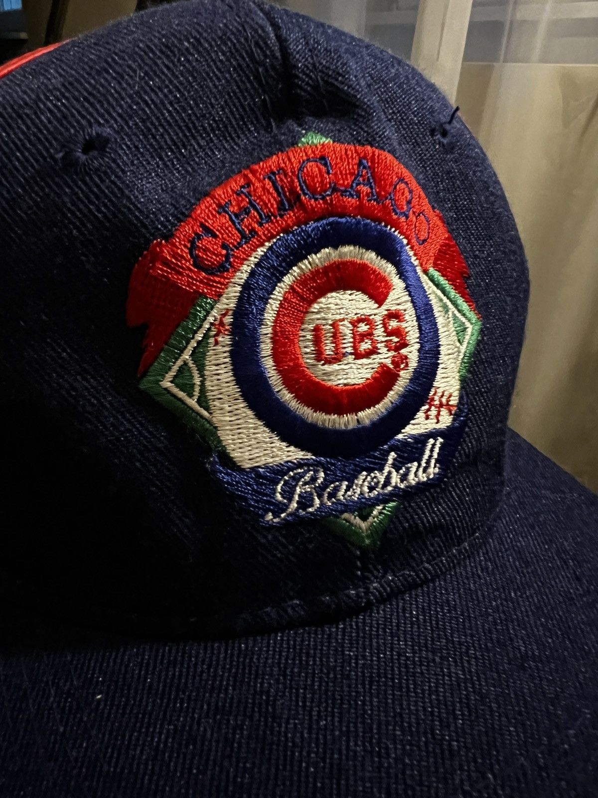 Vintage VTG Chicago Cubs NWT Snapback Hat MLB 1992 Size ONE SIZE - 4 Thumbnail