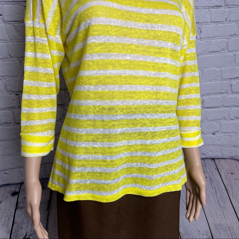 Lauren Ralph Lauren New Lauren Ralph Lauren Linen Yellow White Striped 3/4 Slee Size M / US 6-8 / IT 42-44 - 7 Thumbnail