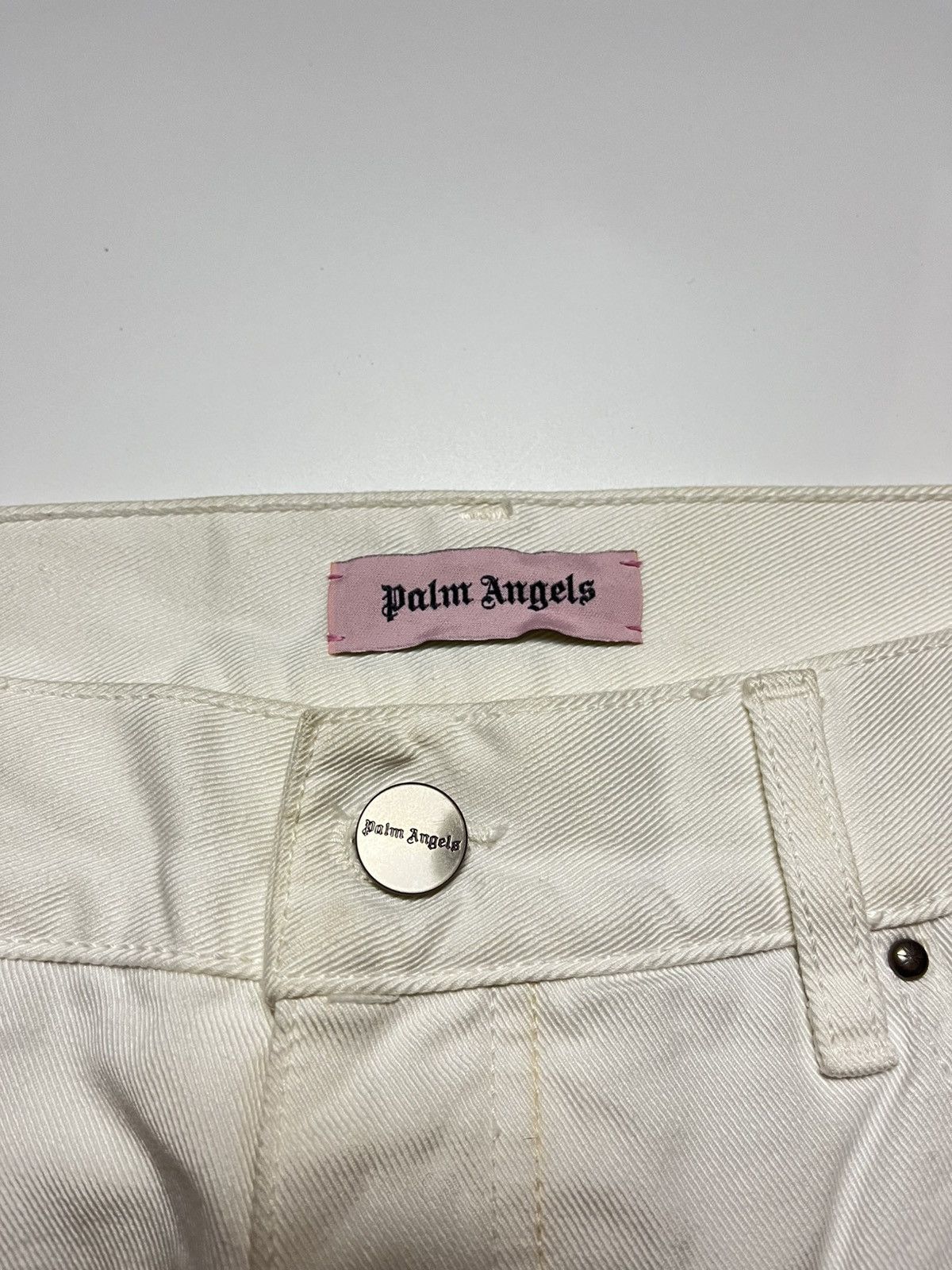 Palm Angels Palm Angels Denim Pants in White Size US 30 / EU 46 - 2 Thumbnail