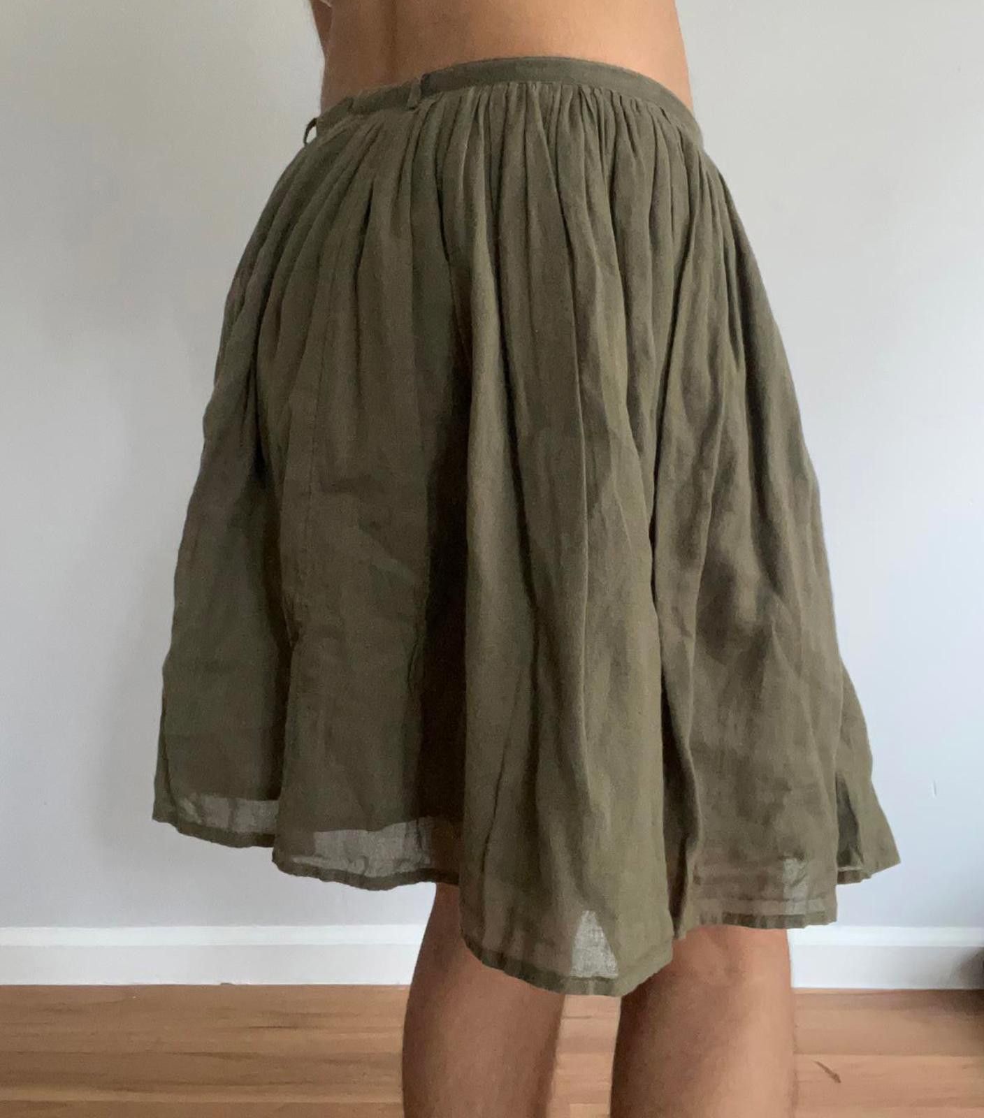 Other Women’s small cotton forest green skirt Size 28" / US 6 / IT 42 - 3 Thumbnail