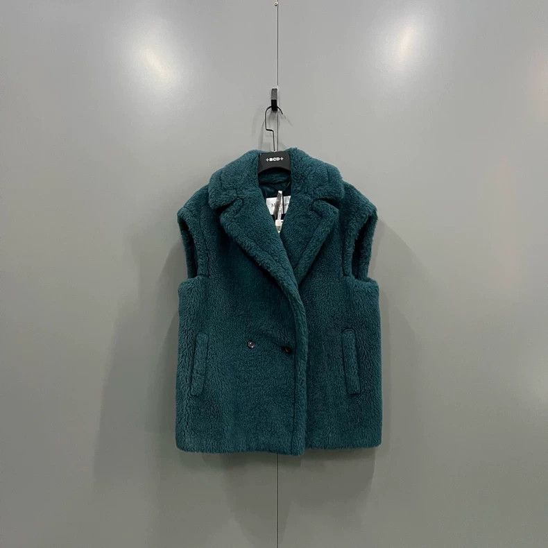 Max Mara Max Mara Libano Turquoise Fleece Vest Size M / US 6-8 / IT 42-44 - 1 Thumbnail