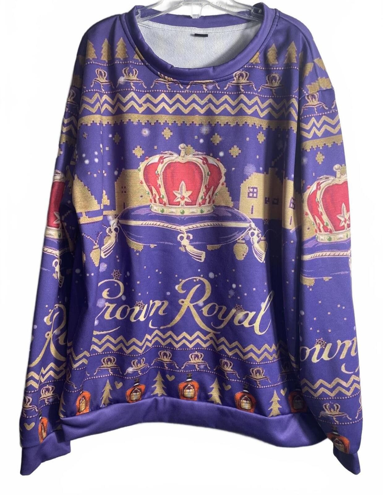 Other Crown Royal Sweat Shirt Women's Size Large Purple Gold Emo Size ONE SIZE - 1 Thumbnail
