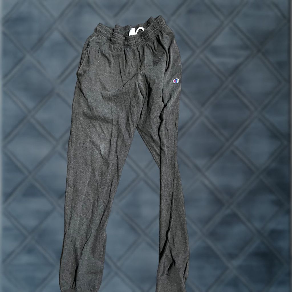 Champion Champion Sweatpants Men’s M Authentic Straight Pocket Logo Gray Cotton Solid Size US 31 - 1 Thumbnail