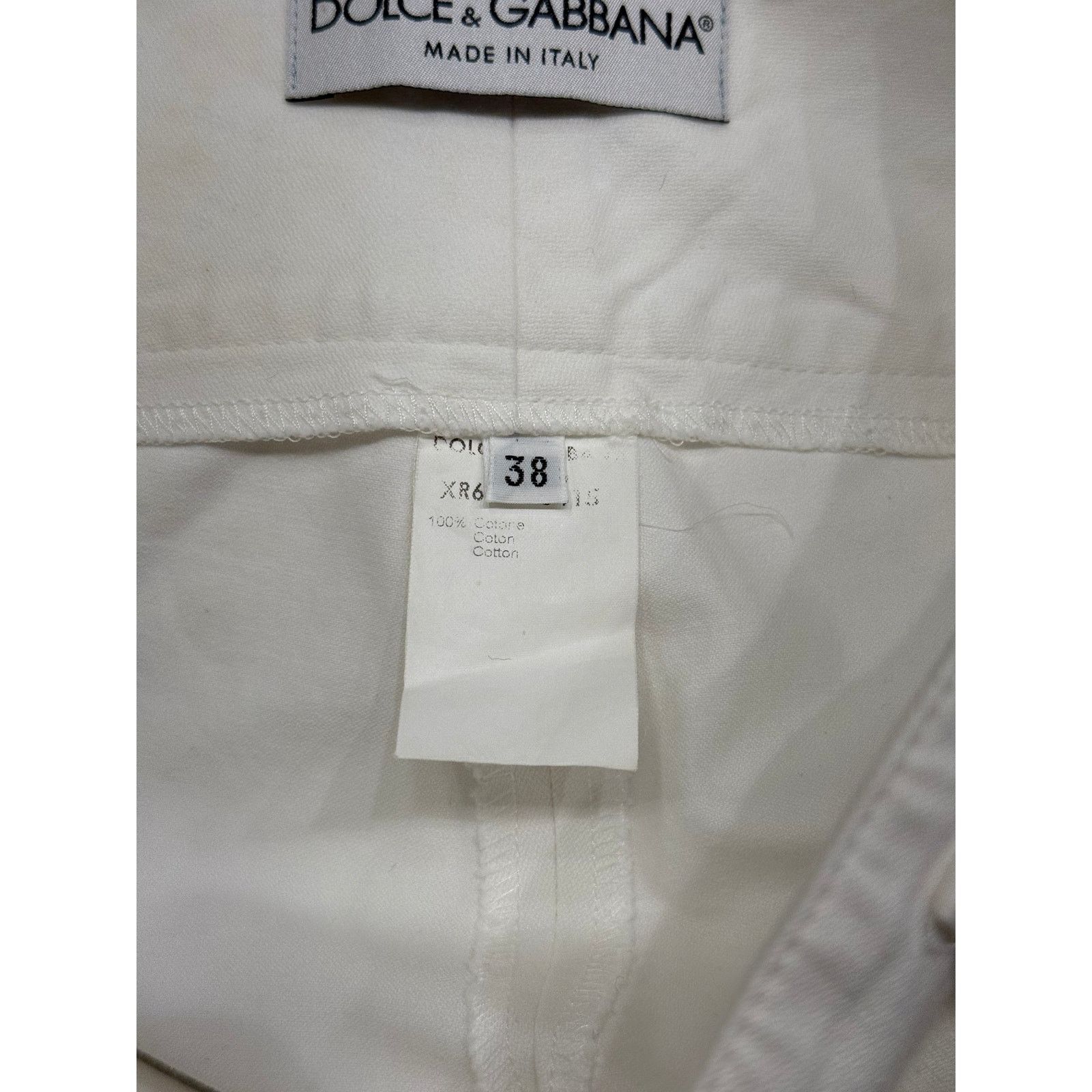 Dolce & Gabbana 2001 Dolce & Gabbana white cotton belted shorts Size 26" / US 2 / IT 38 - 7 Thumbnail