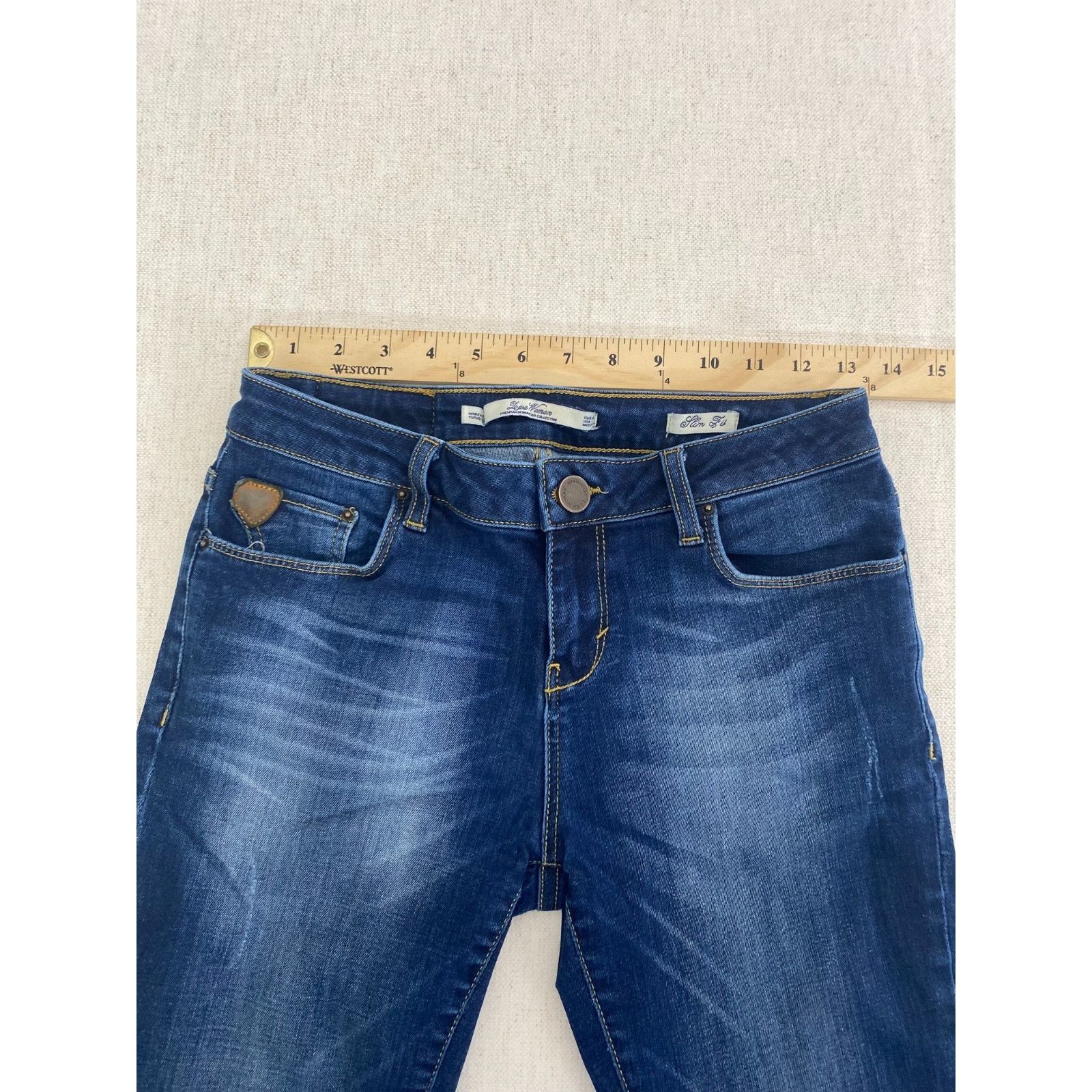 Other Leara Woman Jeans Womens Size 4 Blue Denim Stretch Skinny Size 27" / US 4 / IT 40 - 3 Thumbnail
