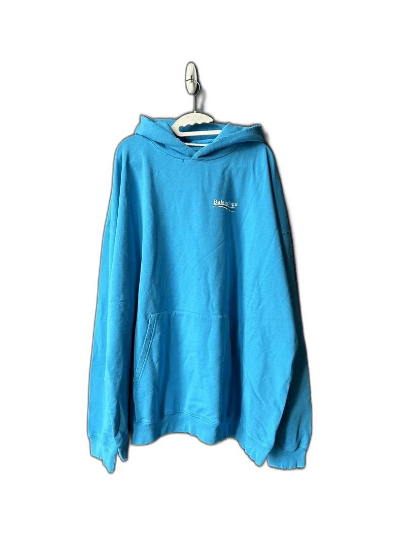 Balenciaga Balenciaga Blue Hoodie with Logo Design-2506 Size US XS / EU 42 / 0 - 1 Thumbnail
