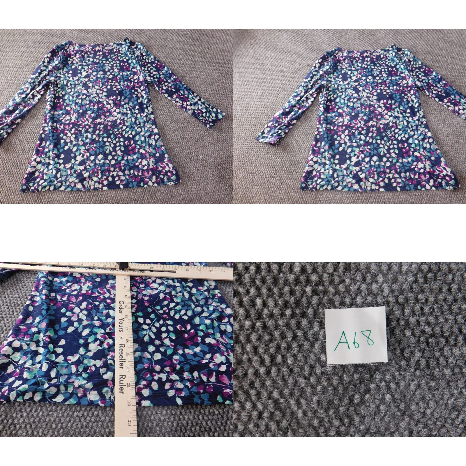 Croft & Barrow Croft & Barrow Womens Blouse PXS Petites blue floral graphic stretch polyester Blouse Casual Blue Womens Petites XS? Wait. Size XS / US 0-2 / IT 36-38 - 7 Thumbnail