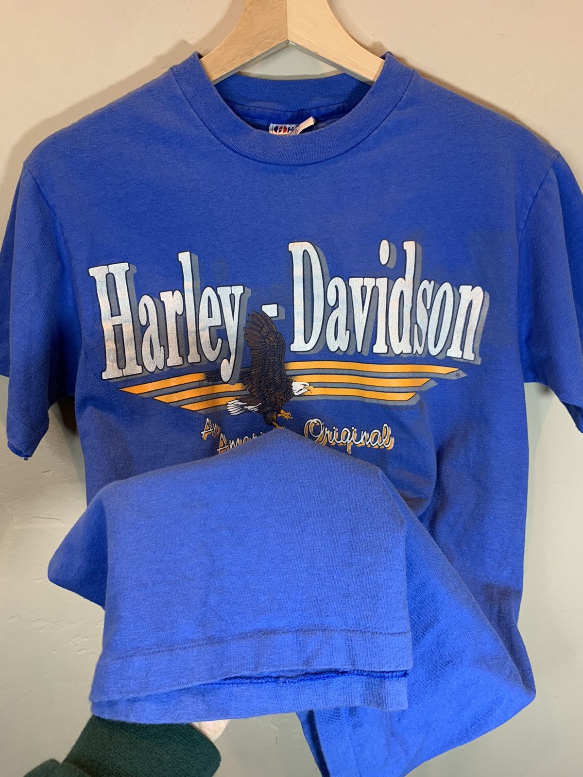 Harley Davidson × Vintage *RARE* Vintage 80s Harley Davidson Paris Texas Biker T-Shirt Size US M / EU 48-50 / 2 - 5 Thumbnail