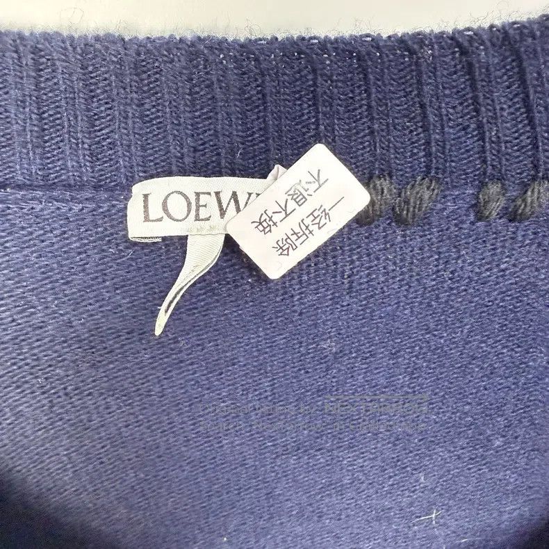 Loewe Loewe Navy blue wool knit fringe sweater, soft and skin-fr Size XS / US 0-2 / IT 36-38 - 4 Thumbnail