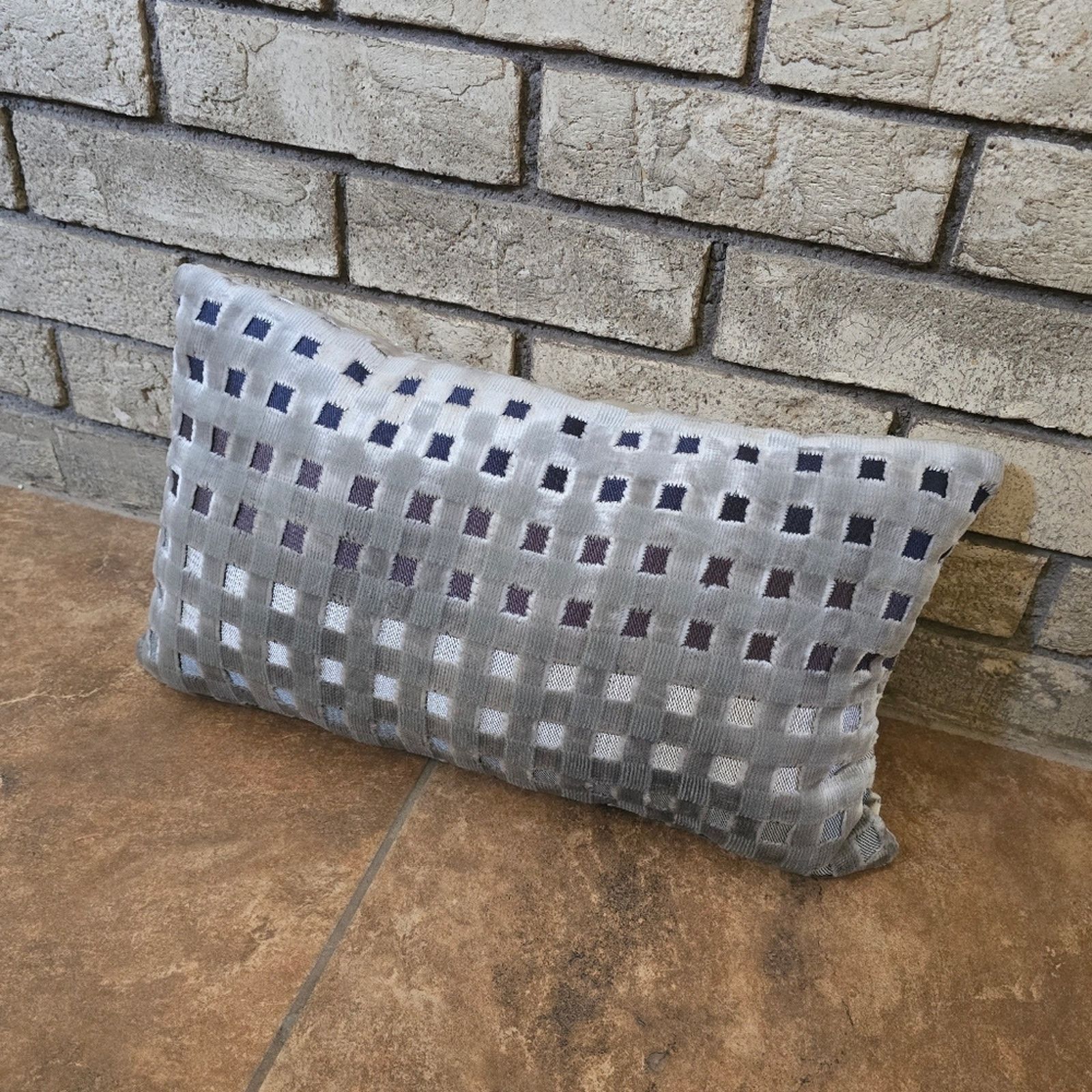Other Grey Squared Design Decor Pillow Size ONE SIZE - 2 Thumbnail