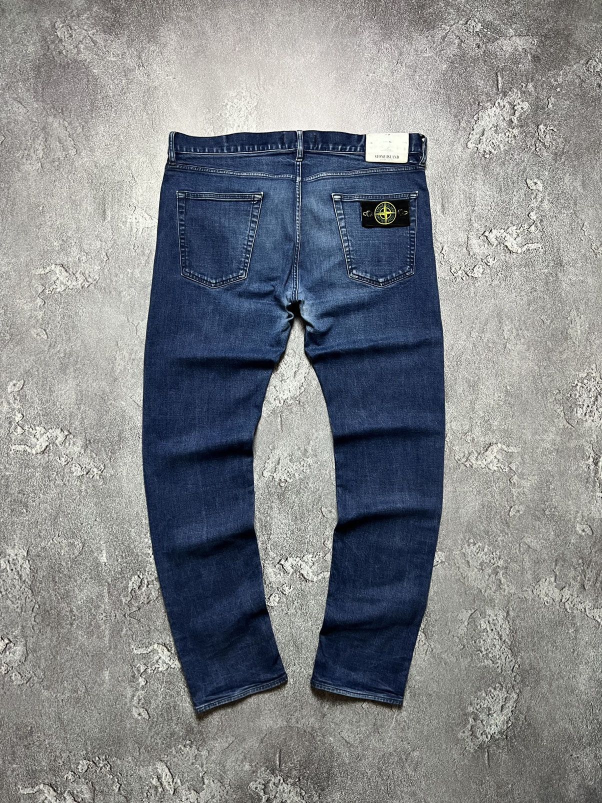 Vintage Stone Island Jeans Casual Pants Wash Blue Patch 34