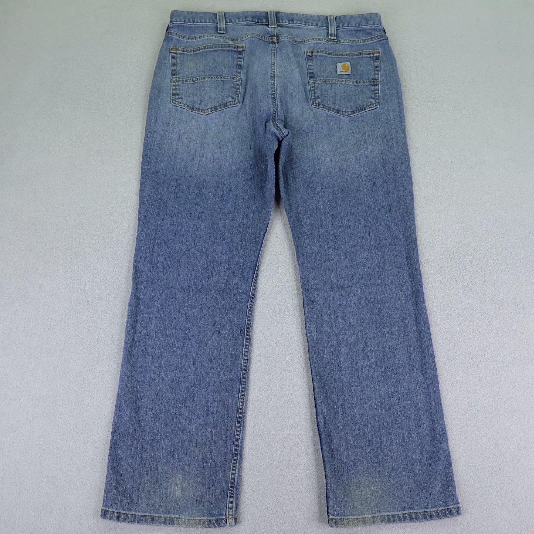 Carhartt Carhartt Jeans Mens 38x30 Blue Denim Relaxed Fit Rugged Flex Straight Work Trousers Jeans Men Blue Denim 90s? Size US 36 / EU 52 - 5 Thumbnail