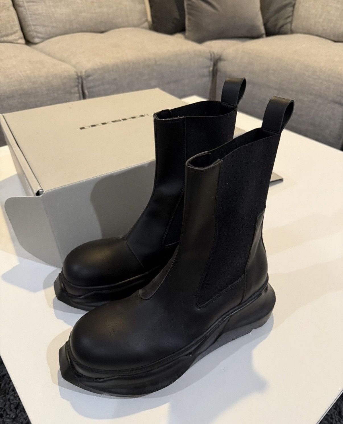 Hood Rubber × Rick Owens Rick Owens Socks Dirt Grafton Boot 