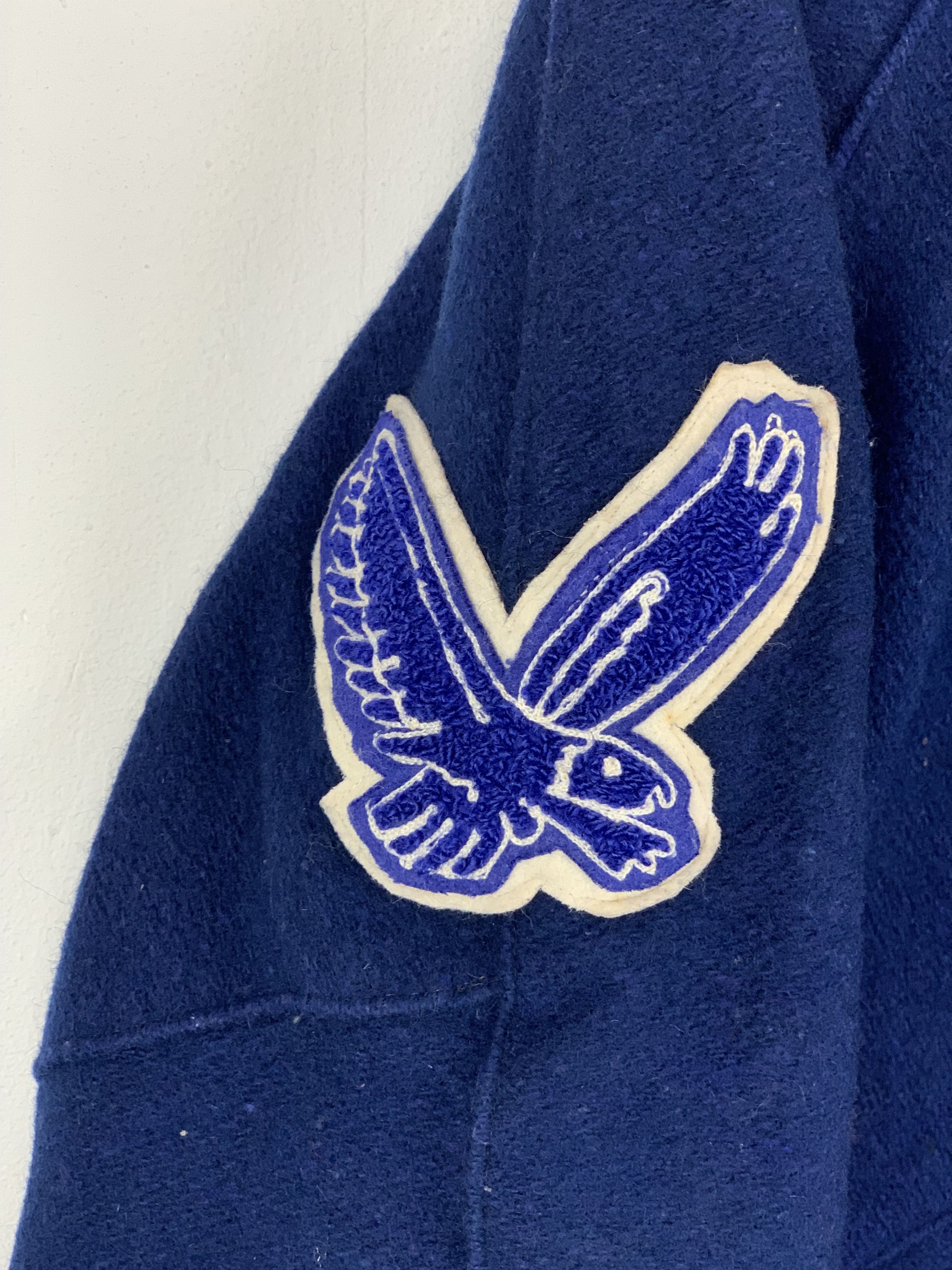 Delong Vintage 80s Wool Delong Varsity Jacket Hoodie V0521 Size US XS / EU 42 / 0 - 9 Thumbnail