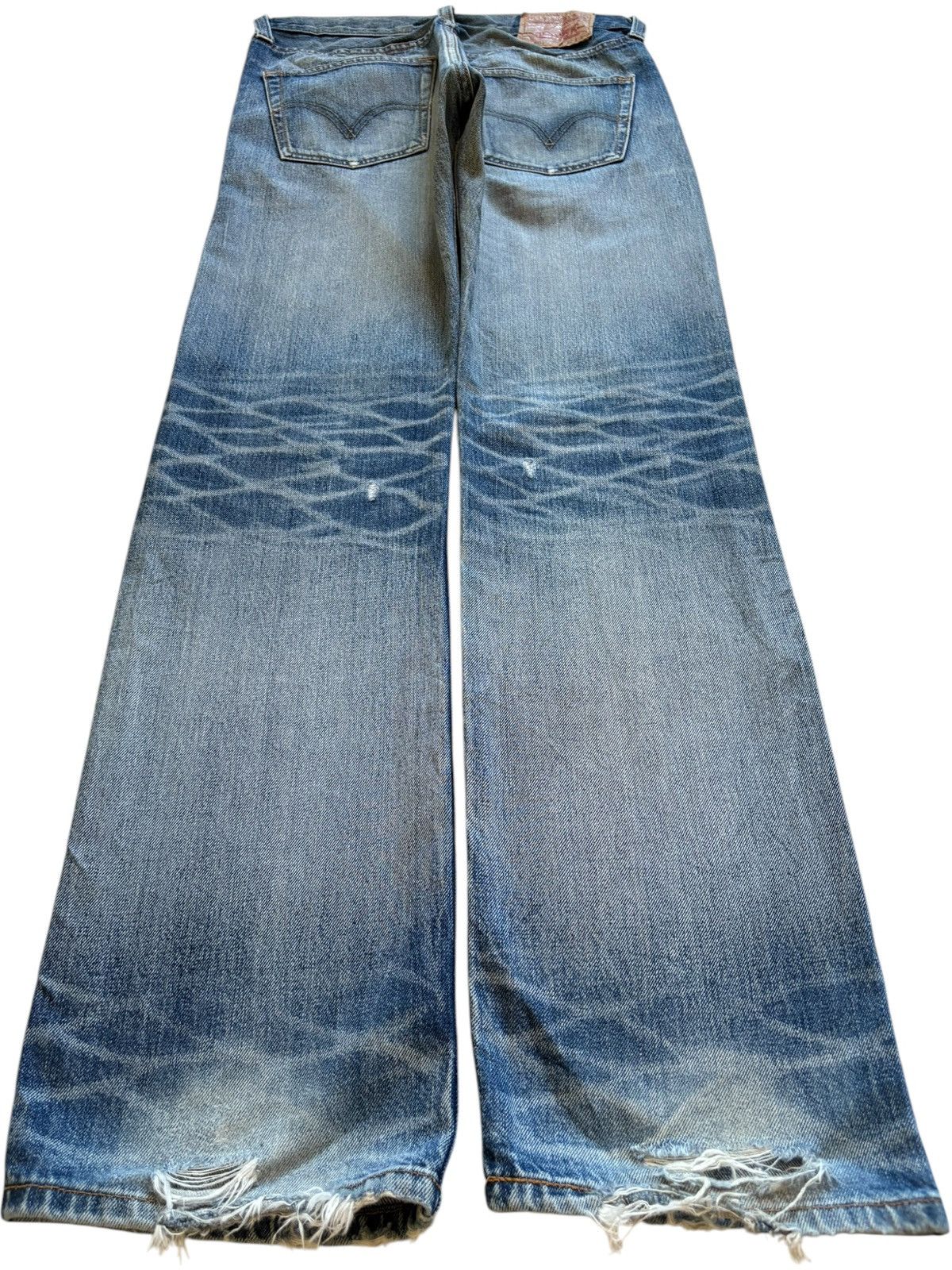 Levi's Vintage 90s Levis 501 Mud Wash Distressed Loose Jeans Size US 32 / EU 48 - 2 Thumbnail