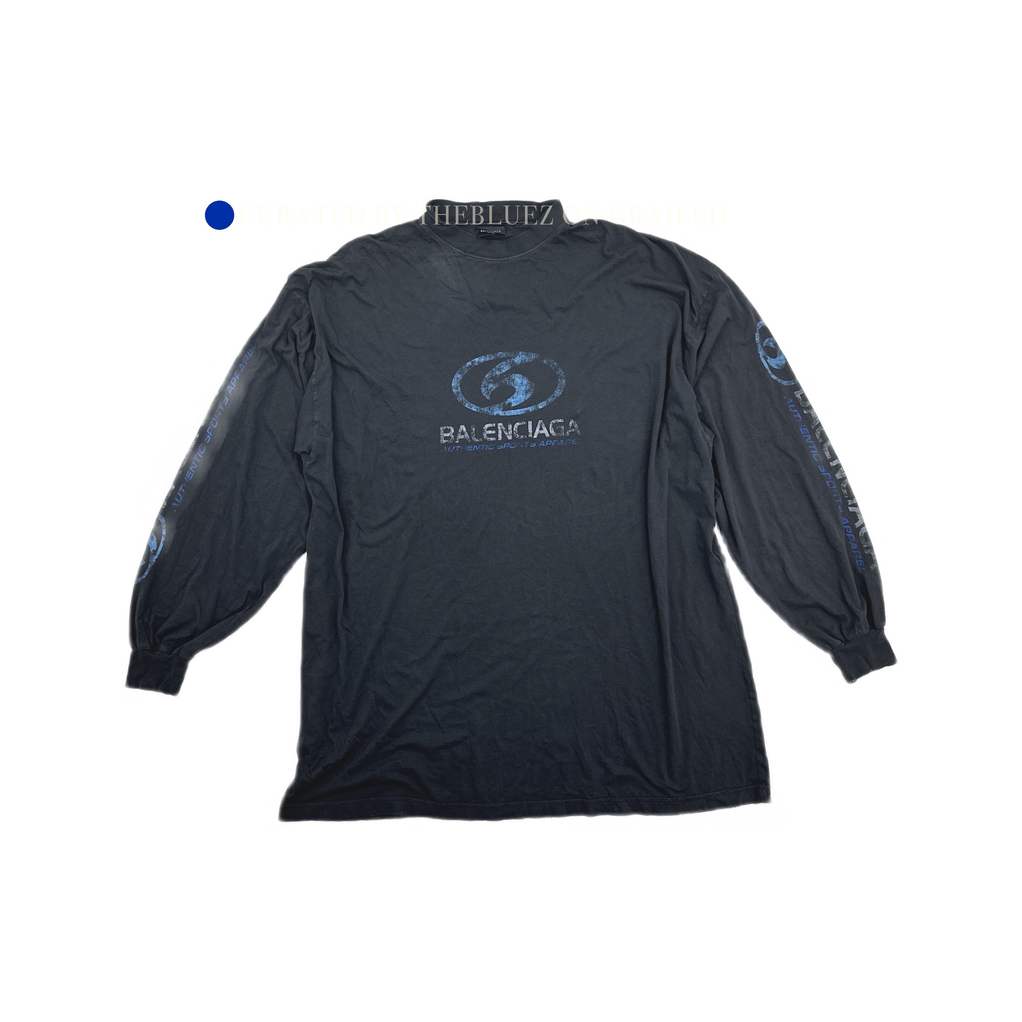 Balenciaga Balenciaga Archive Multi Logo Longsleeve Tee Shirt