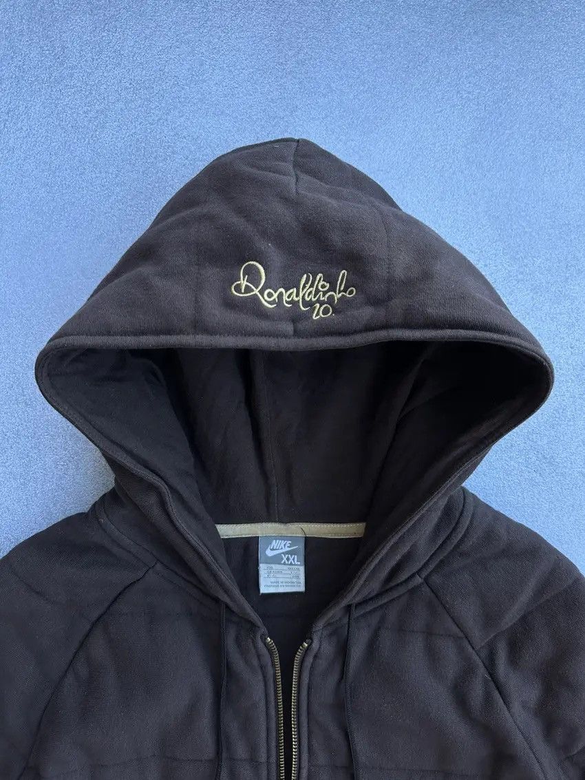 Nike × Vintage Vintage Nike Ronaldinho 10 Rare Brown Heavy Jacket Size US XXL / EU 58 / 5 - 6 Thumbnail