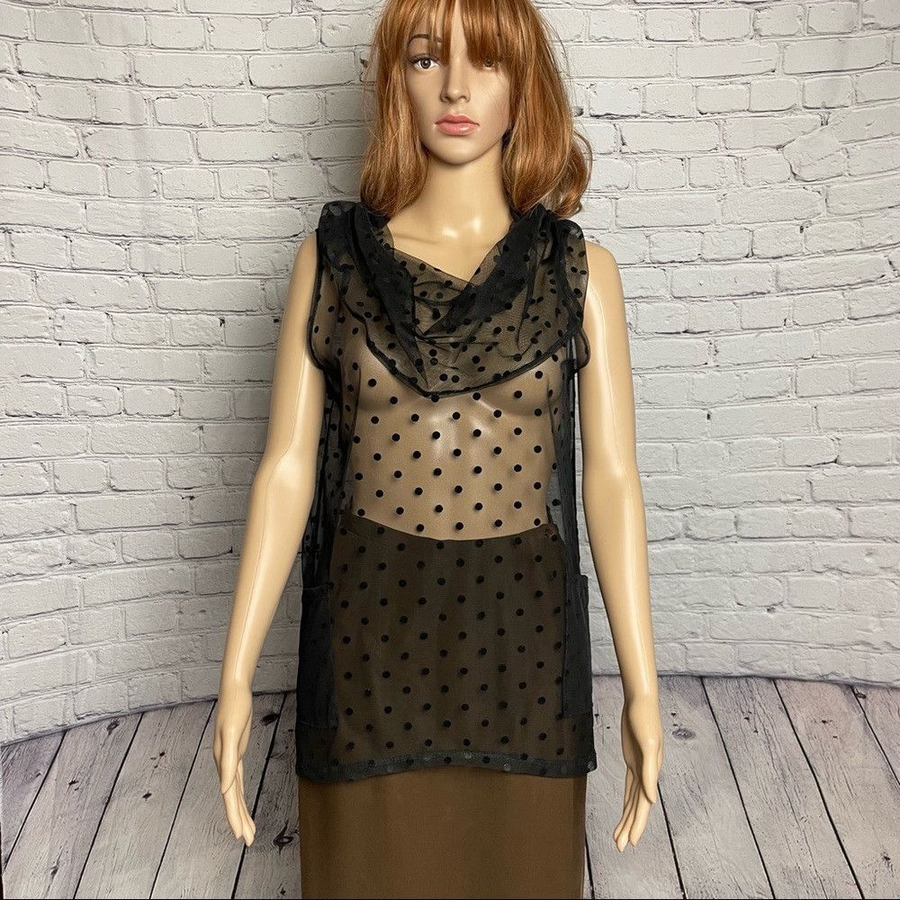 Other Megan Brogden Sheer Polka Dot Black Sleeveless Top Size M Size M / US 6-8 / IT 42-44 - 1 Thumbnail