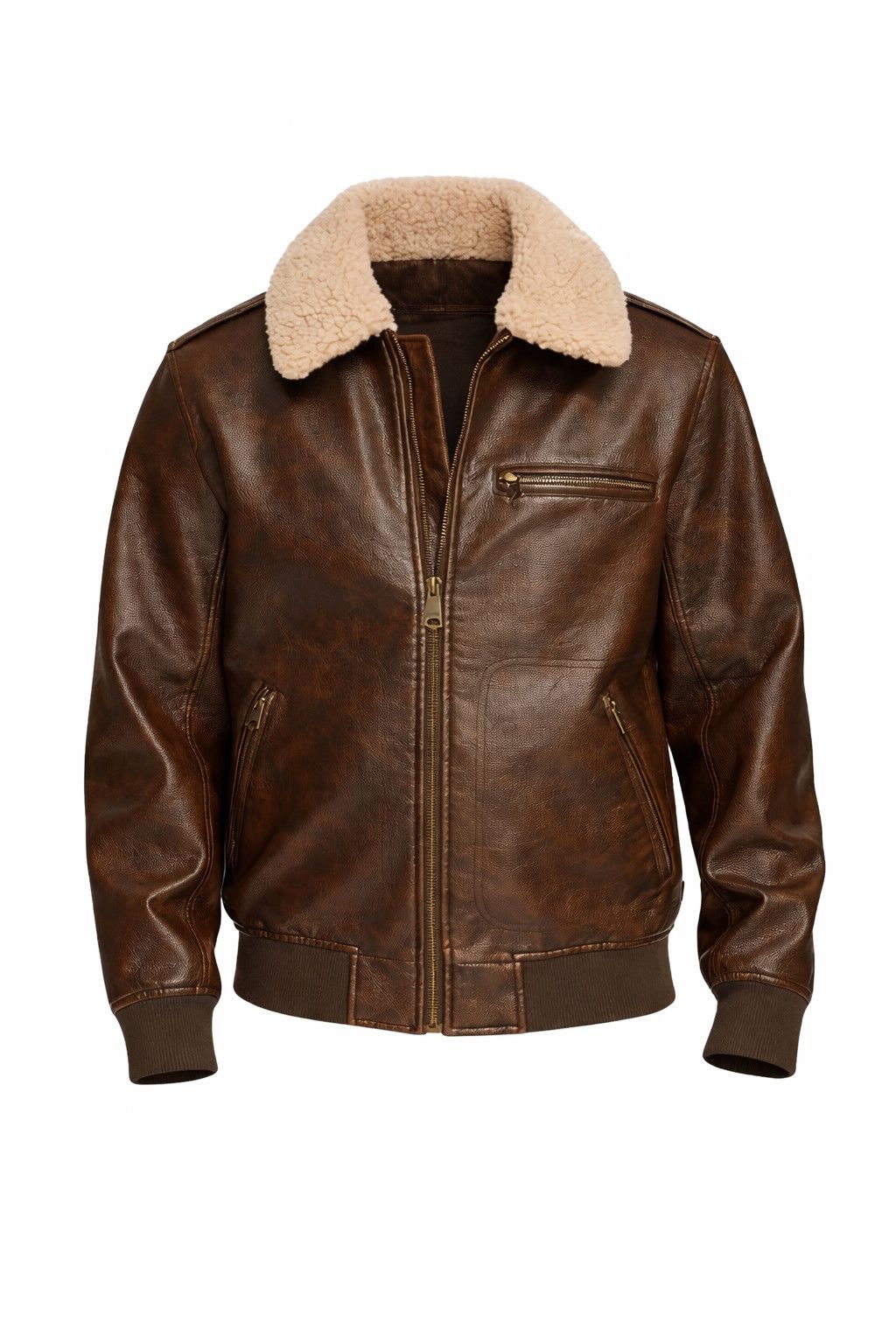 Levi's Vintage Clothing Levi's Men's Leather Aviator Jacket Sherpa Collar Size US M / EU 48-50 / 2 - 1 Preview