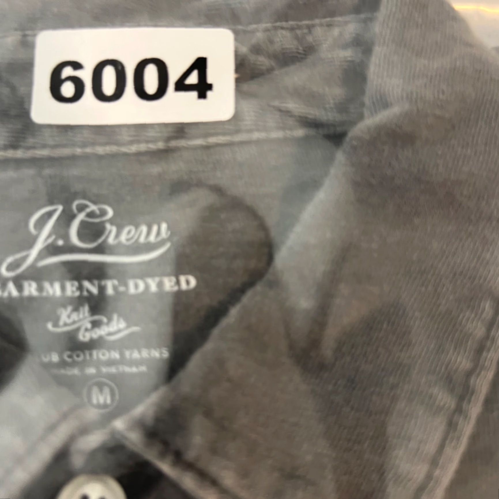J.Crew J.CREW Polo Shirt Mens Size M 100% Cotton Gray Short Sleeve Garment-Dyed Slim Fit Button-Front Knit Vintage: No Size US M / EU 48-50 / 2 - 6 Thumbnail