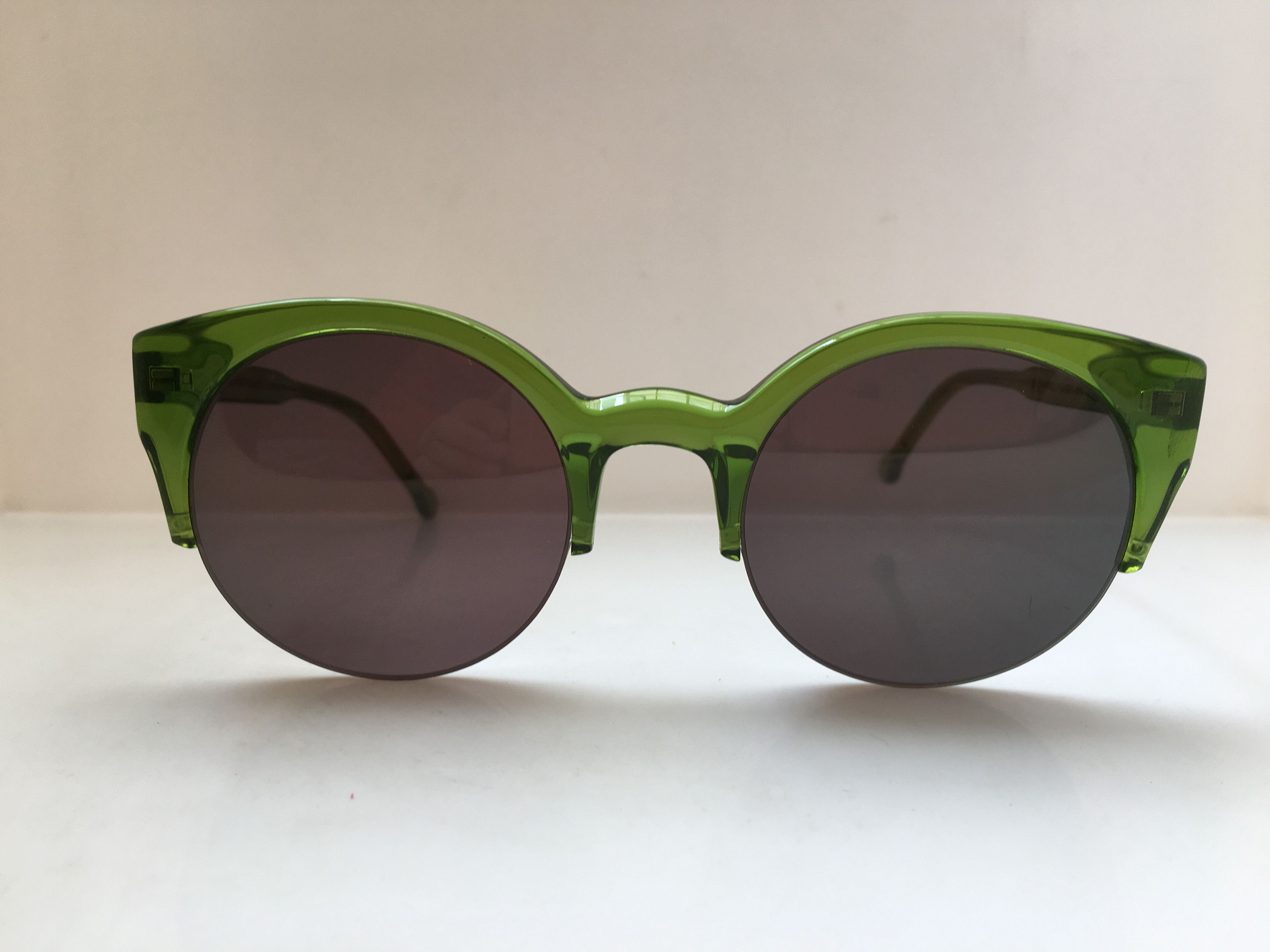 Retrosuperfuture Retro Super Future Green Half Rim Cateye Sunglasses Itlay Size ONE SIZE - 1 Thumbnail