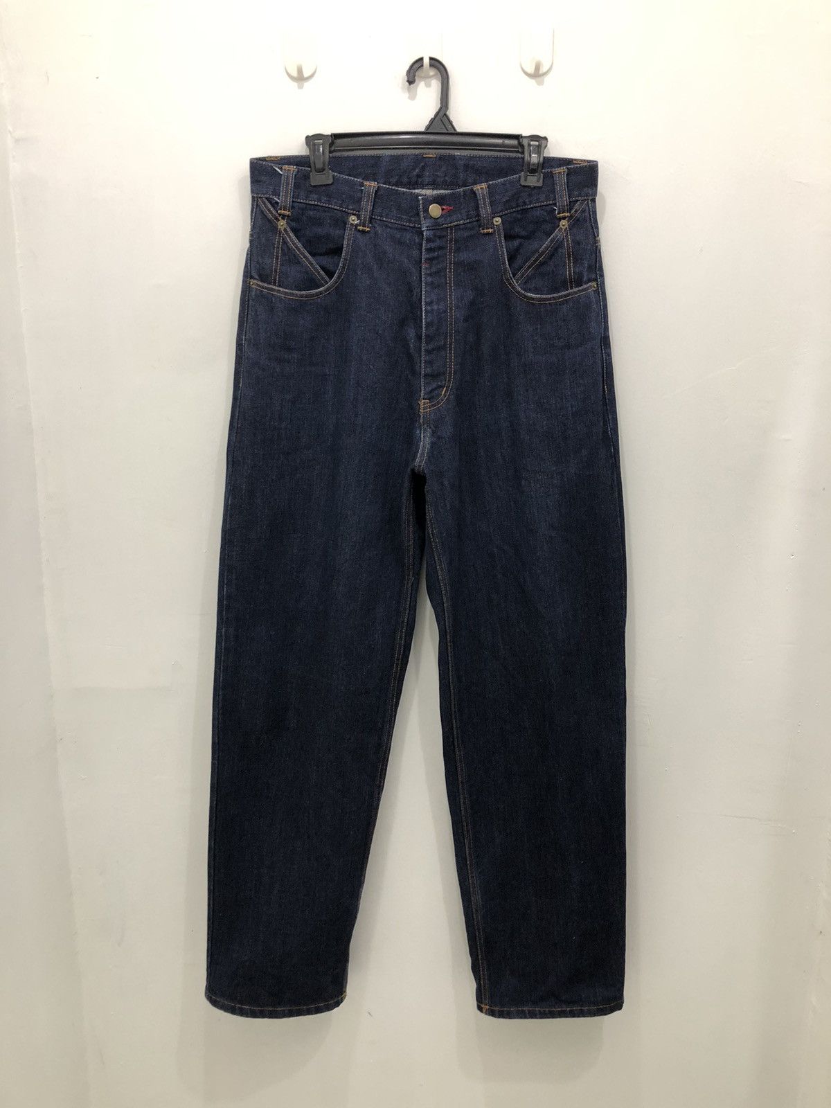 Japanese Brand Free Farm Hand 👖BIG PANTS👖 Japanese Denim Pants Loose Fit Size US 32 / EU 48 - 3 Thumbnail