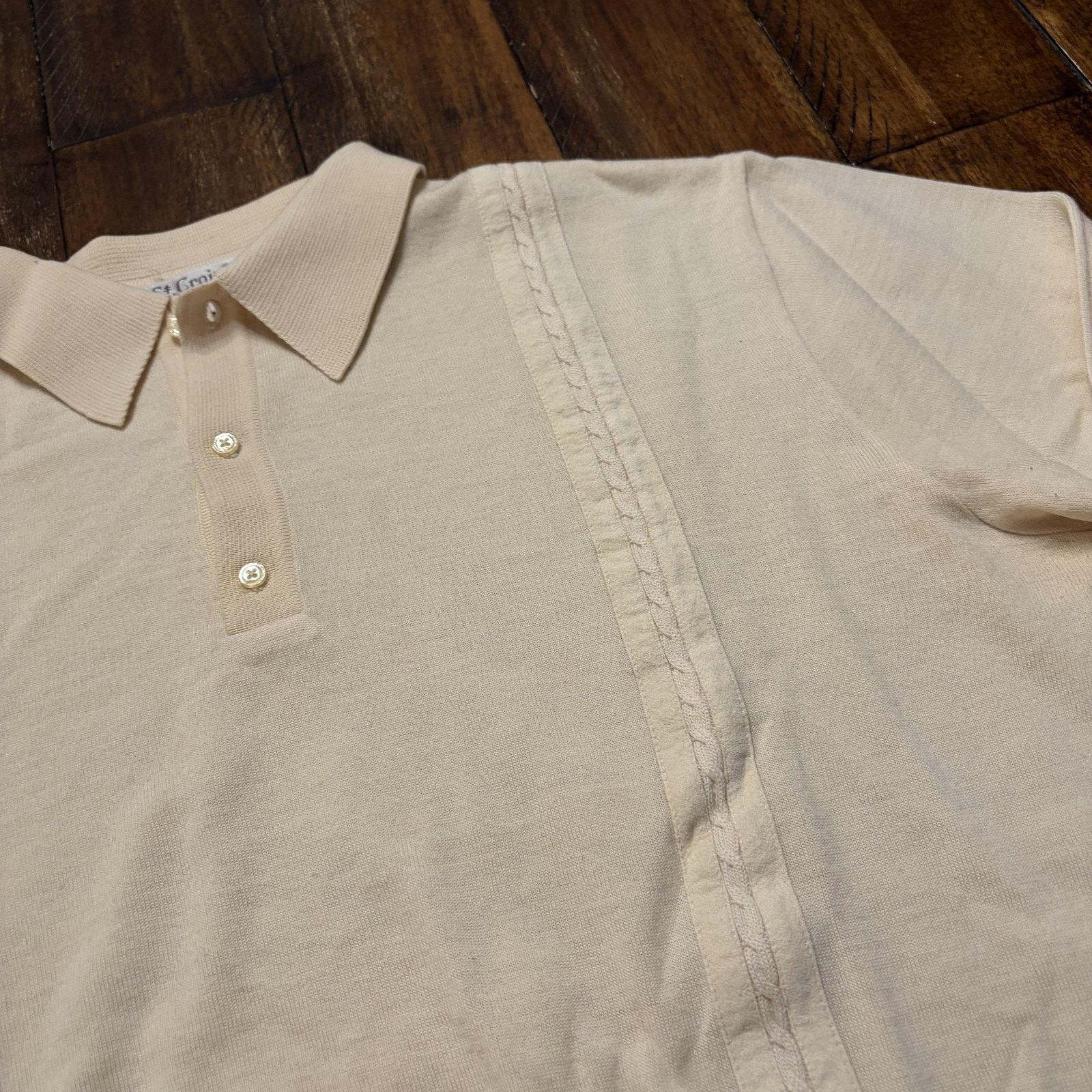 St. Croix St. Croix Knits Sweater Mens 2XLT Beige Collared Knit Pullov Size US XXL / EU 58 / 5 - 5 Thumbnail