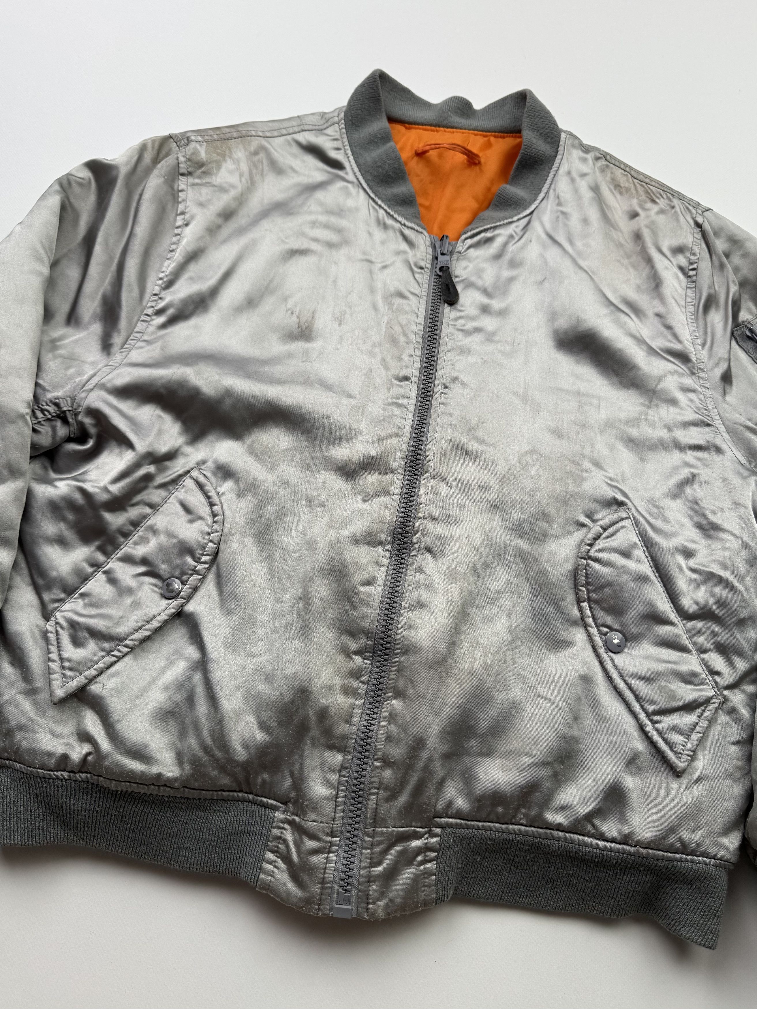 Japanese Brand Vintage Thrashed Bomber Jacket B764(V291)E2 Size US M / EU 48-50 / 2 - 4 Thumbnail