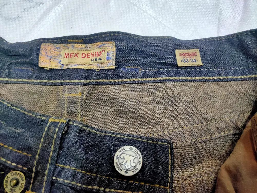 MEK Mek japanese distressed low waist denim Size US 33 - 6 Thumbnail