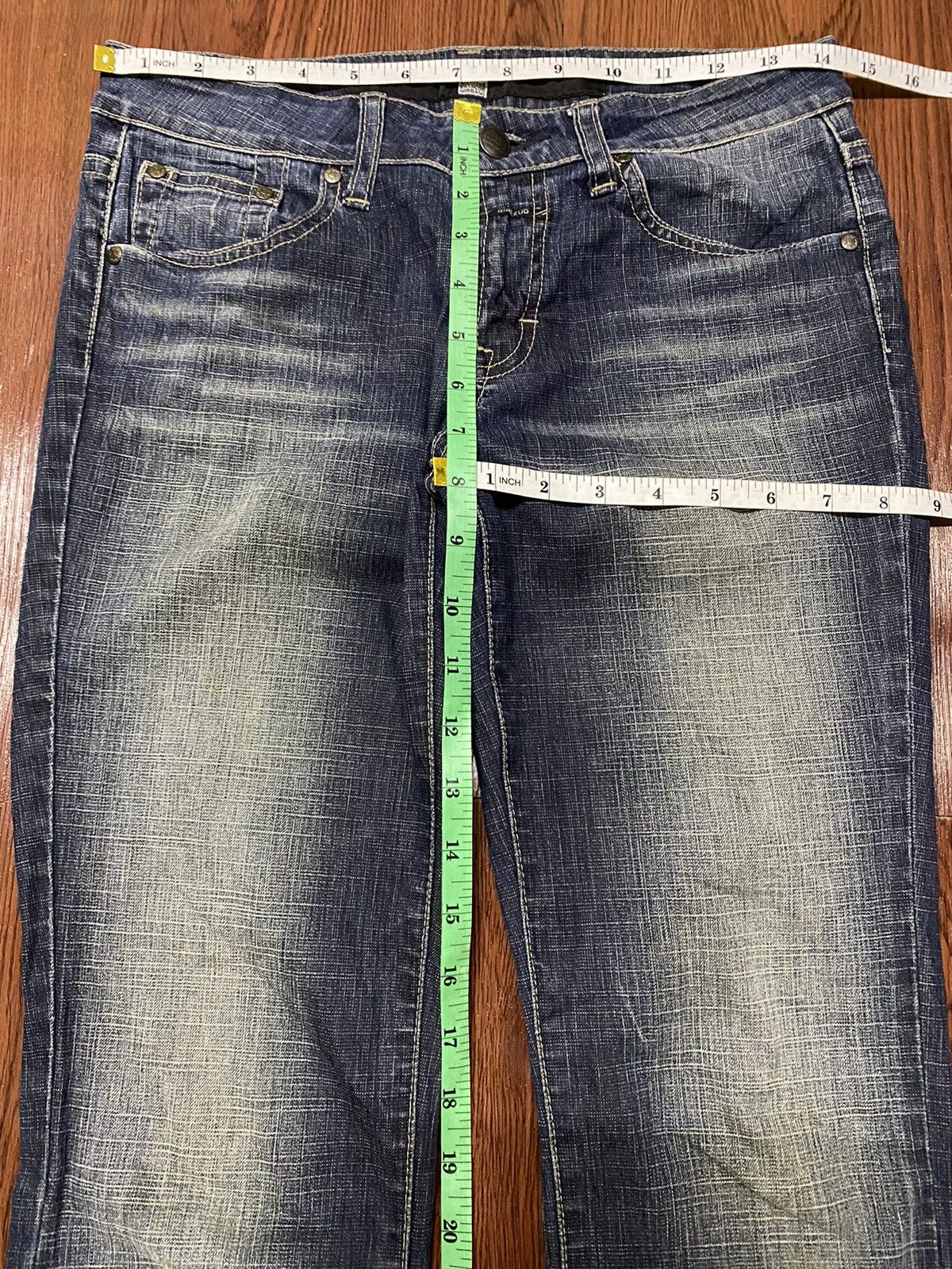 Marithe + Francois Girbaud Vintage Marithe Francois Girbaud Blue Wash Flare style Jeans Size 29" - 15 Thumbnail