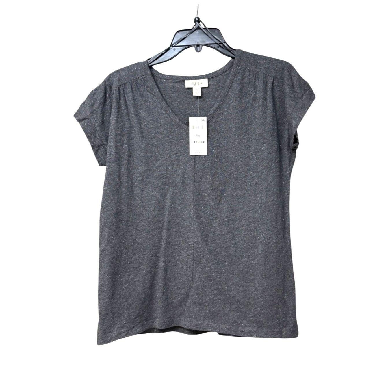 Style & Co Style & Co Petite Heathered Dolman Top, Charcoal Heather, PM Size ONE SIZE - 9 Thumbnail