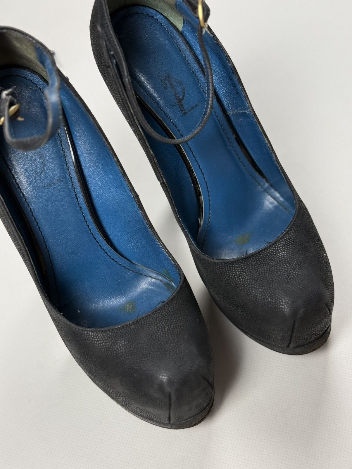 Vintage × Yves Saint Laurent YSL Yves Saint Laurent Vintage Ladies Leather Platform Heels Size US 6.5 / IT 36.5 - 9 Thumbnail