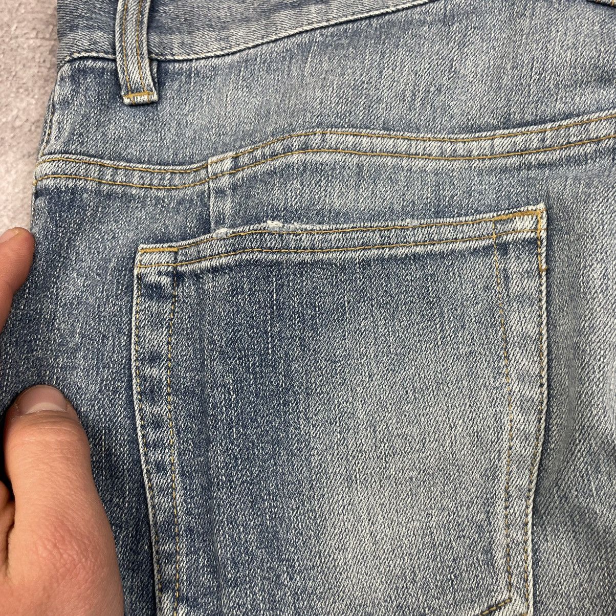 Balmain Balmain Light Blue Biker Stretch Denim Jeans Luxury Size US 34 / EU 50 - 13 Thumbnail